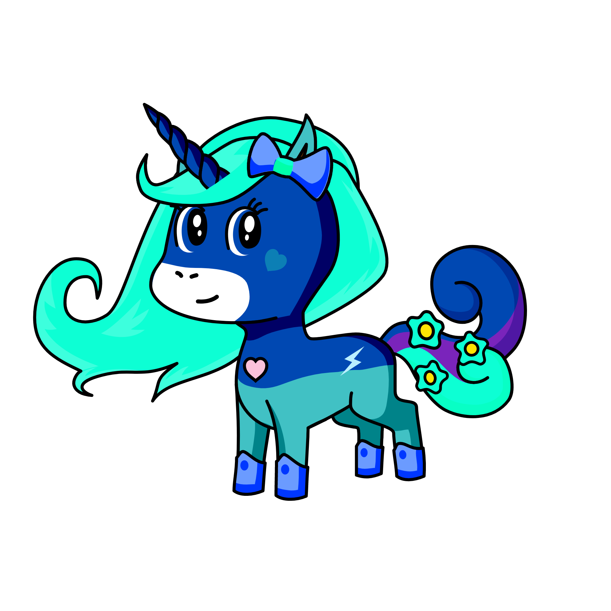 blue , the unicorn