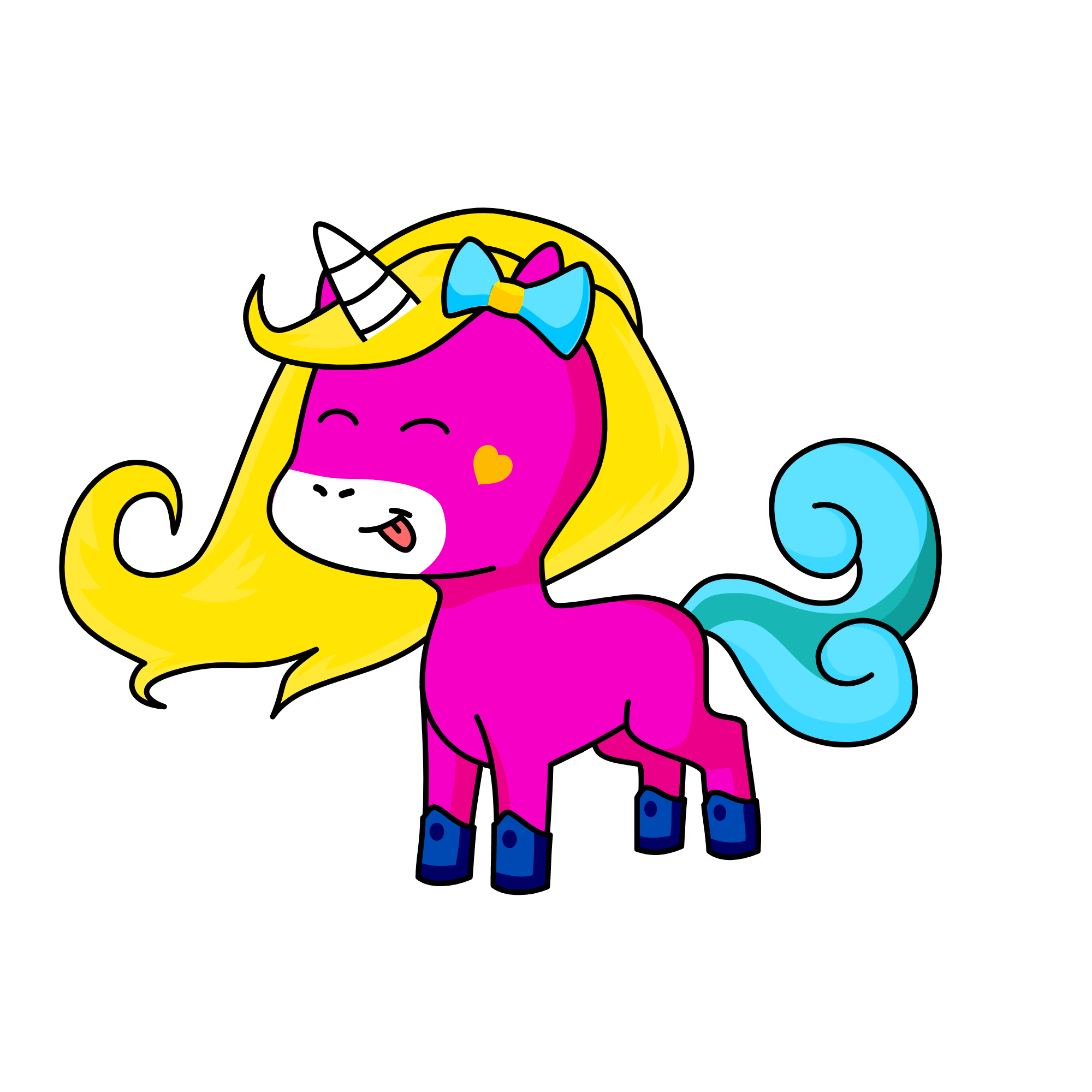 pink white, the unicorn