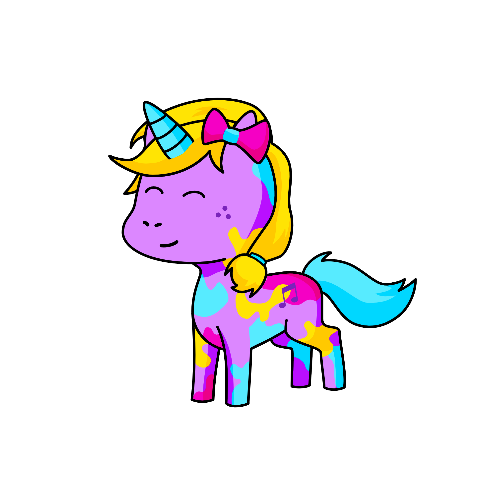 Techno, the unicorn