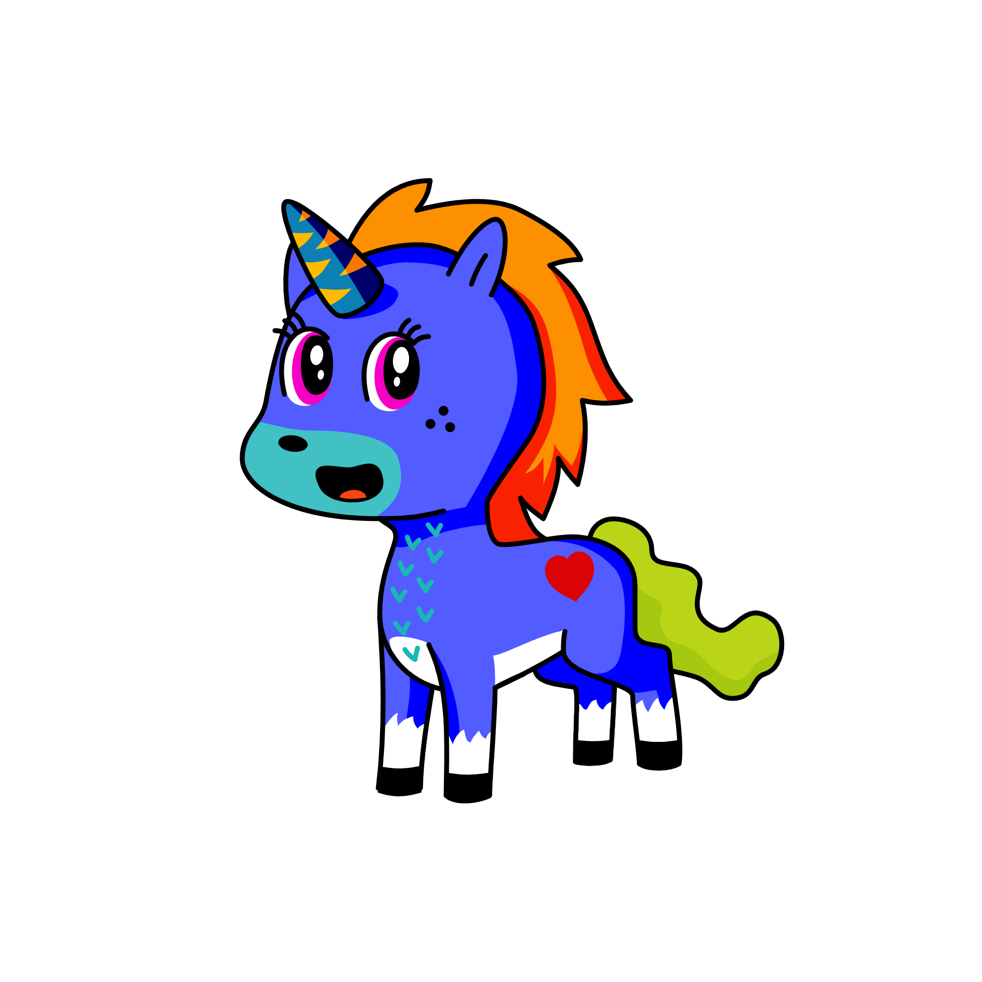 م, the unicorn