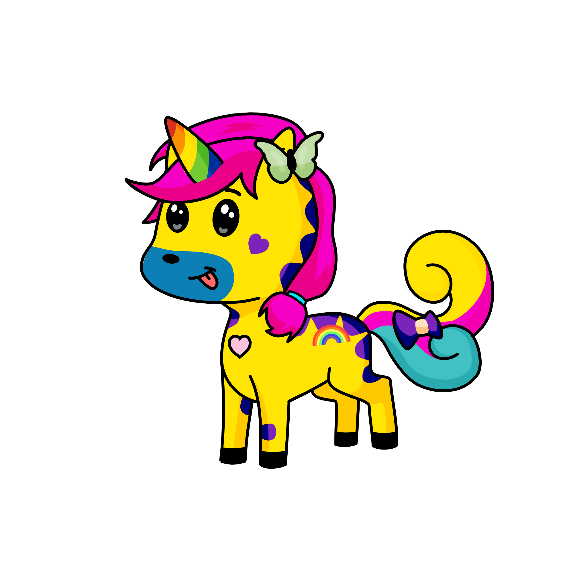 Rainbow, the unicorn