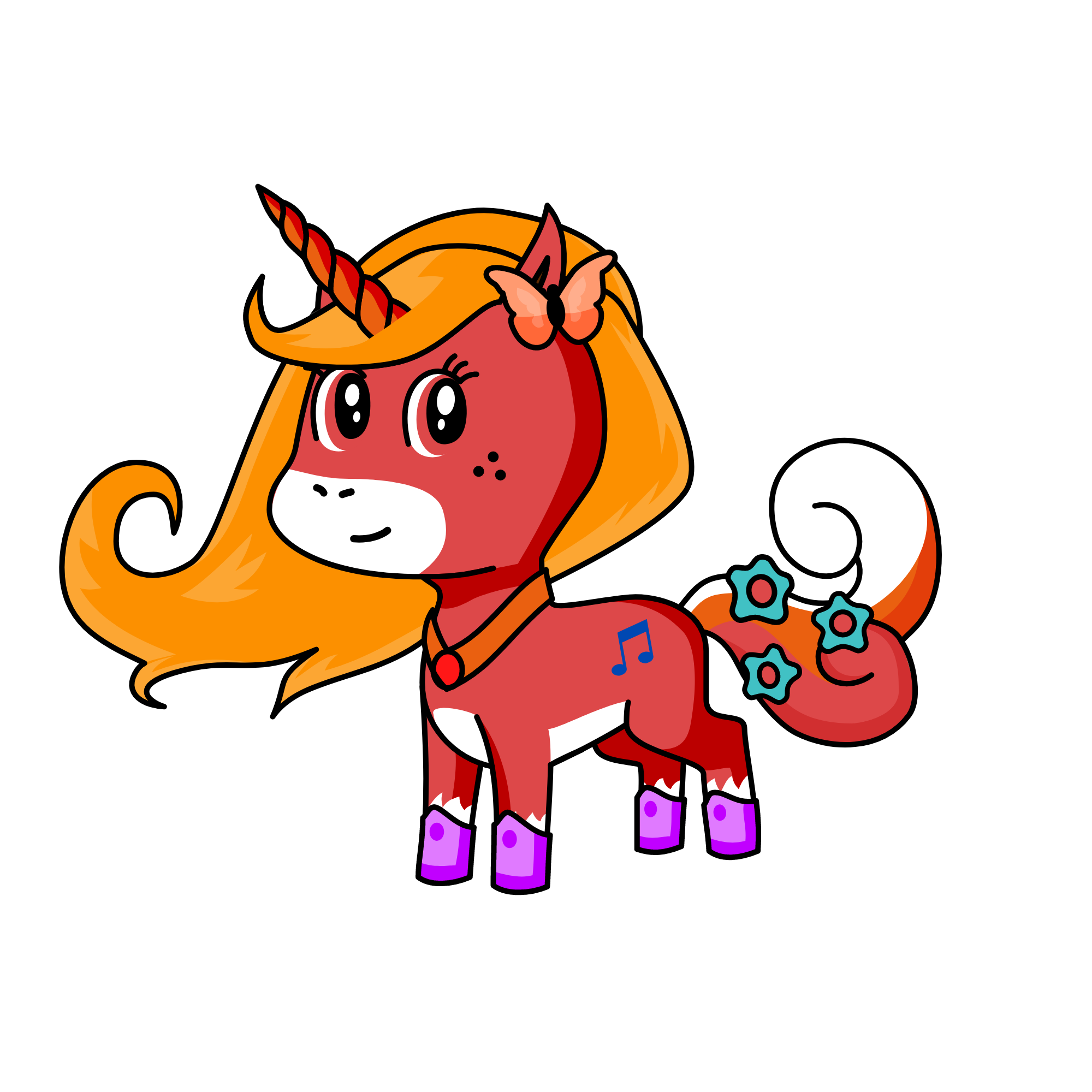 Red Devil Girl, the unicorn