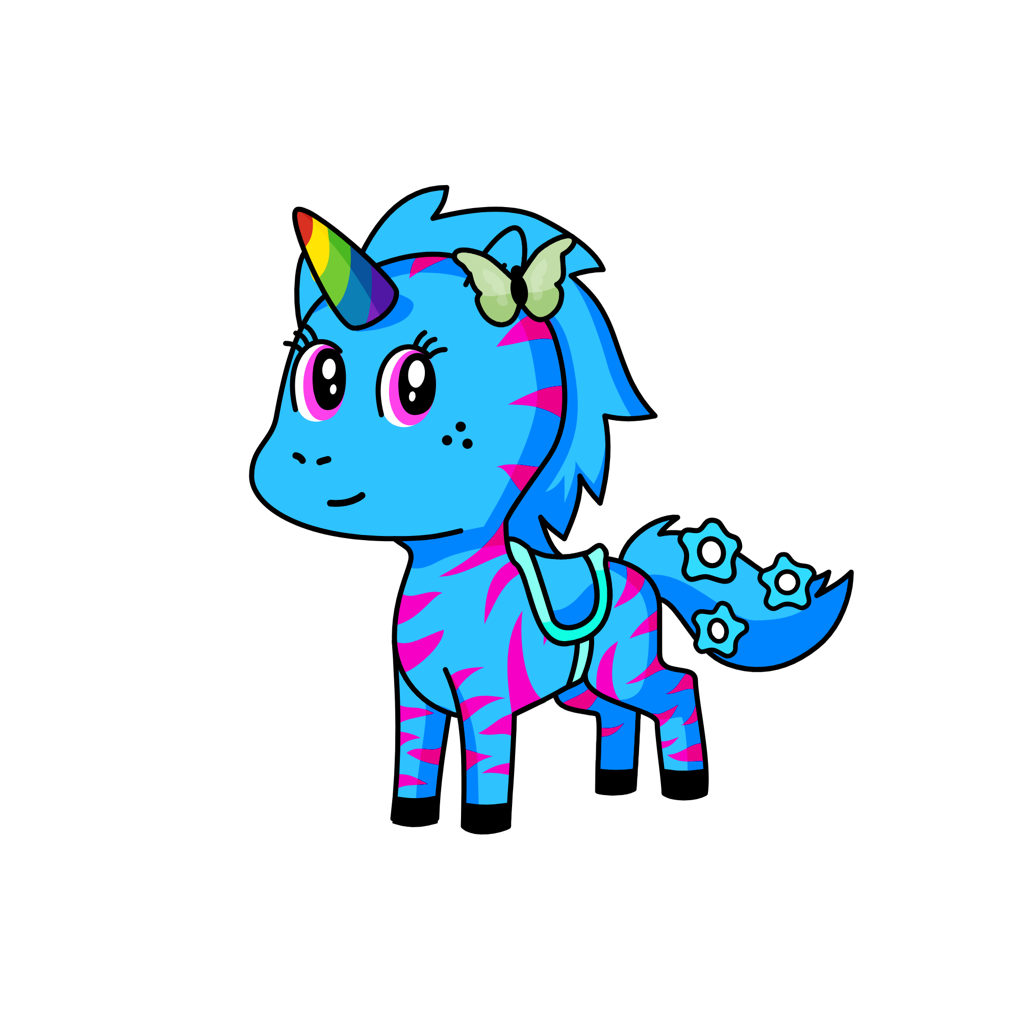 chocolate bear, the unicorn