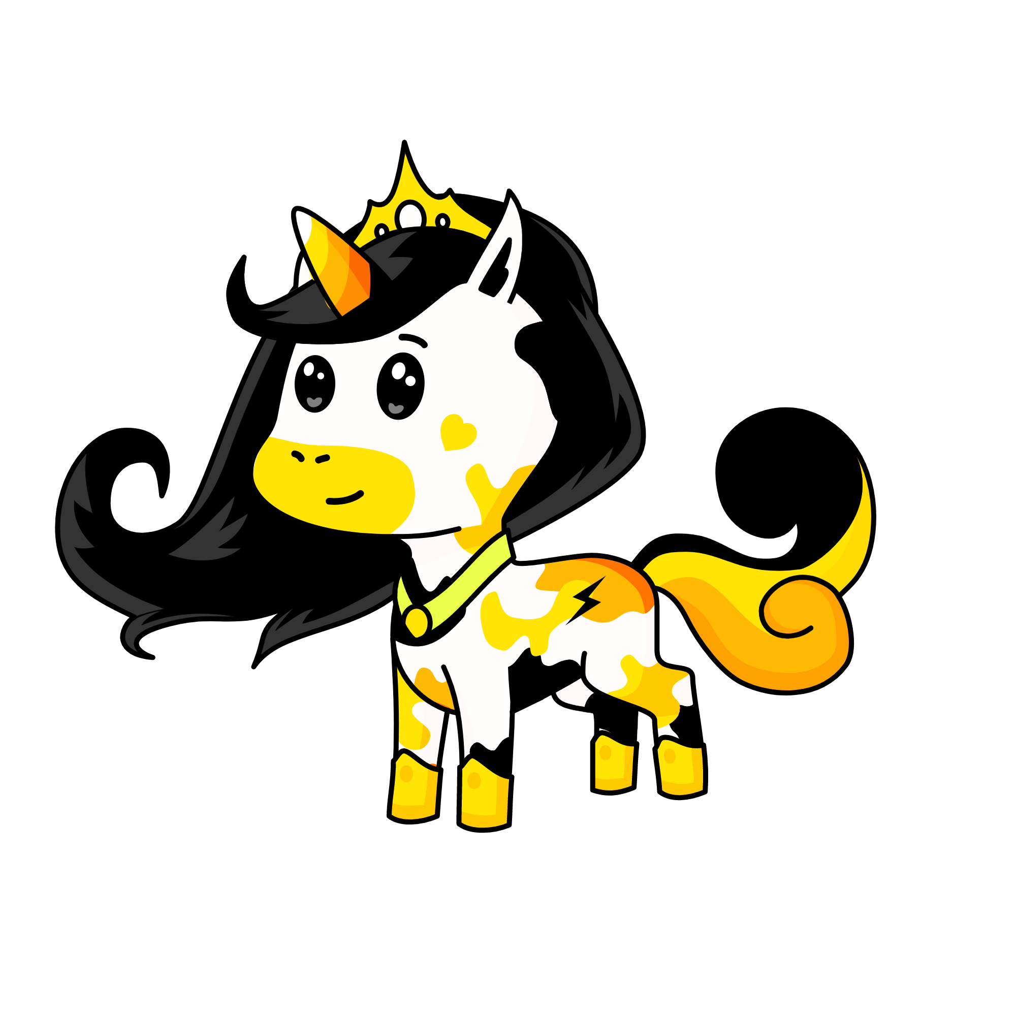 BlackYellow Queen, the unicorn