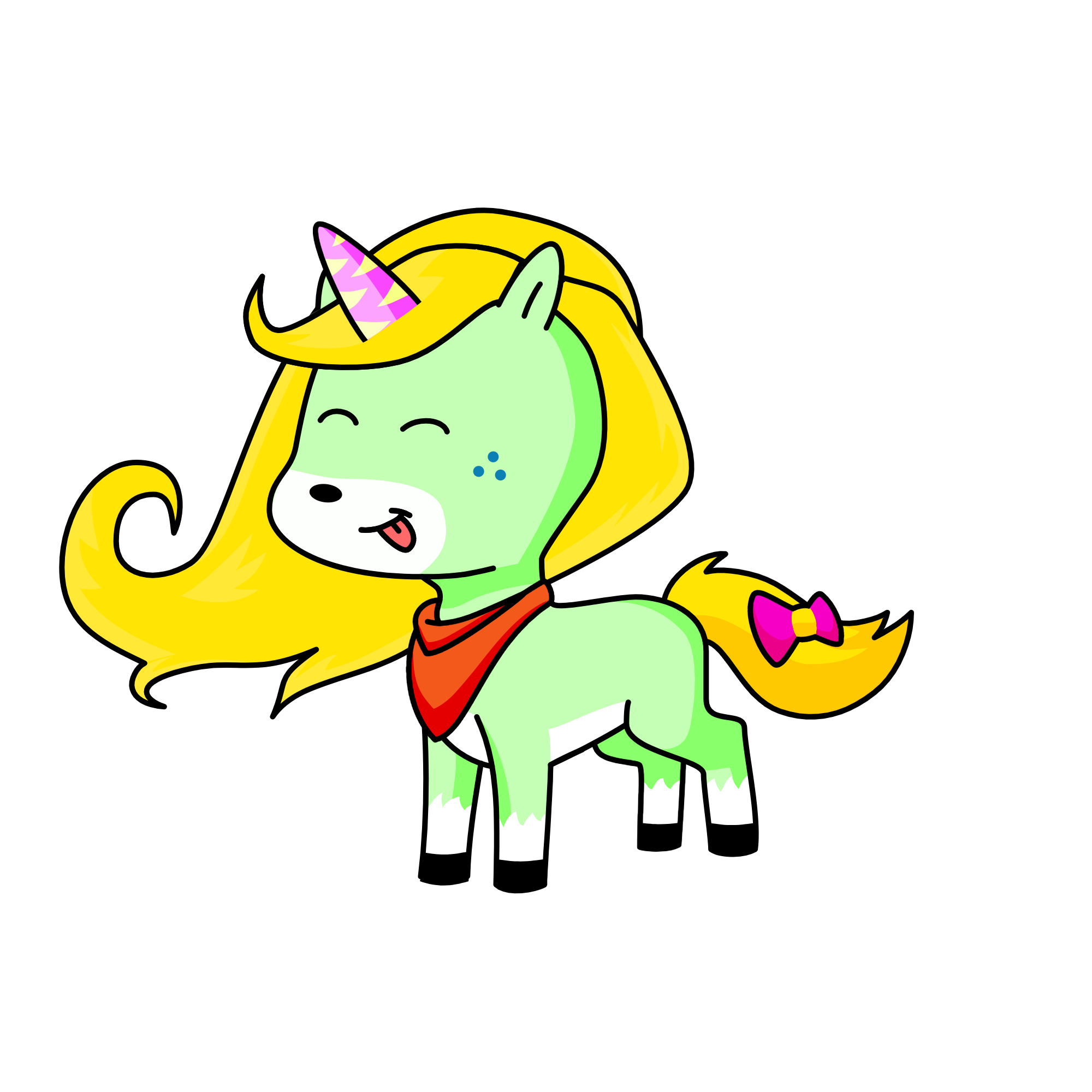 Waldi, the unicorn