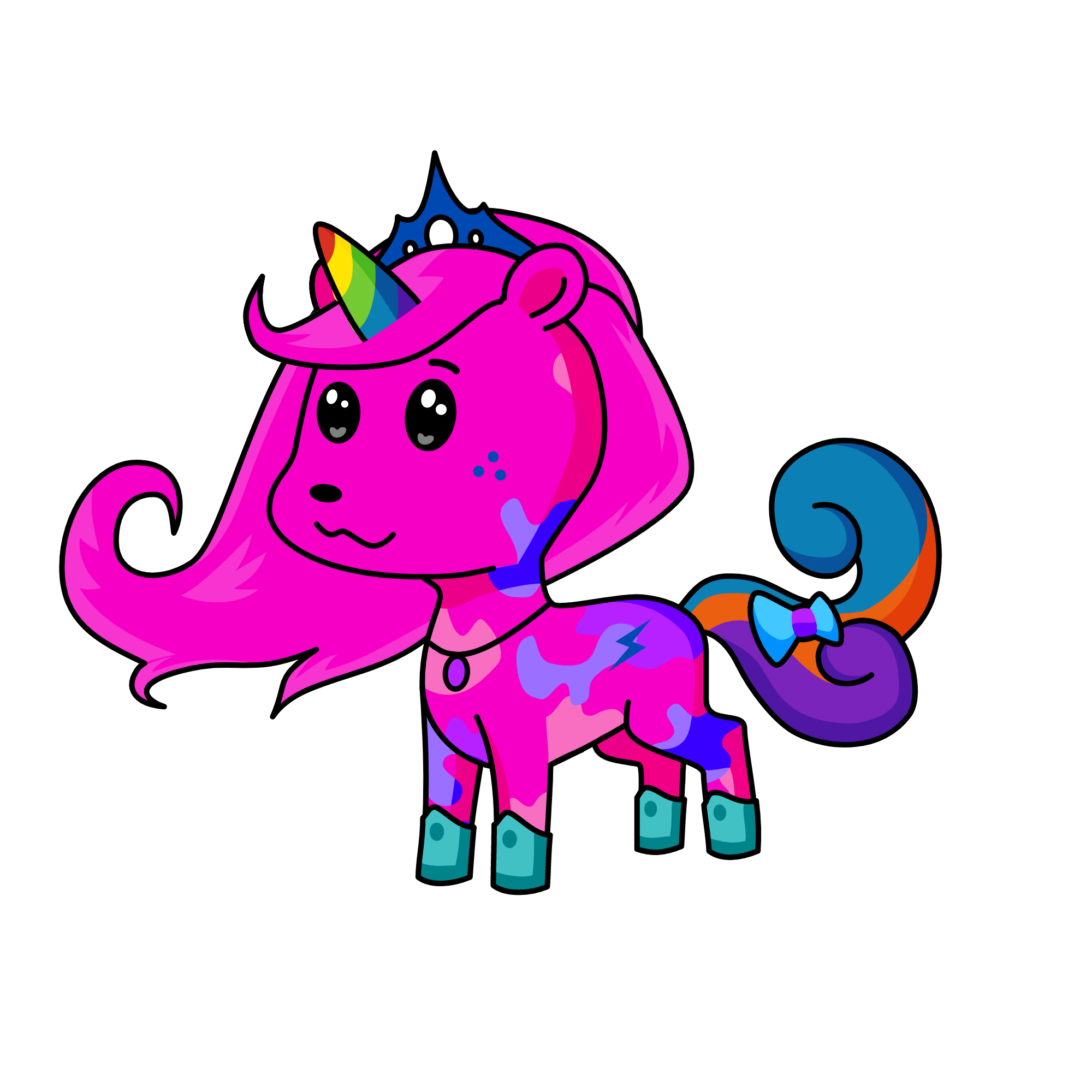 rainbow princess, the unicorn