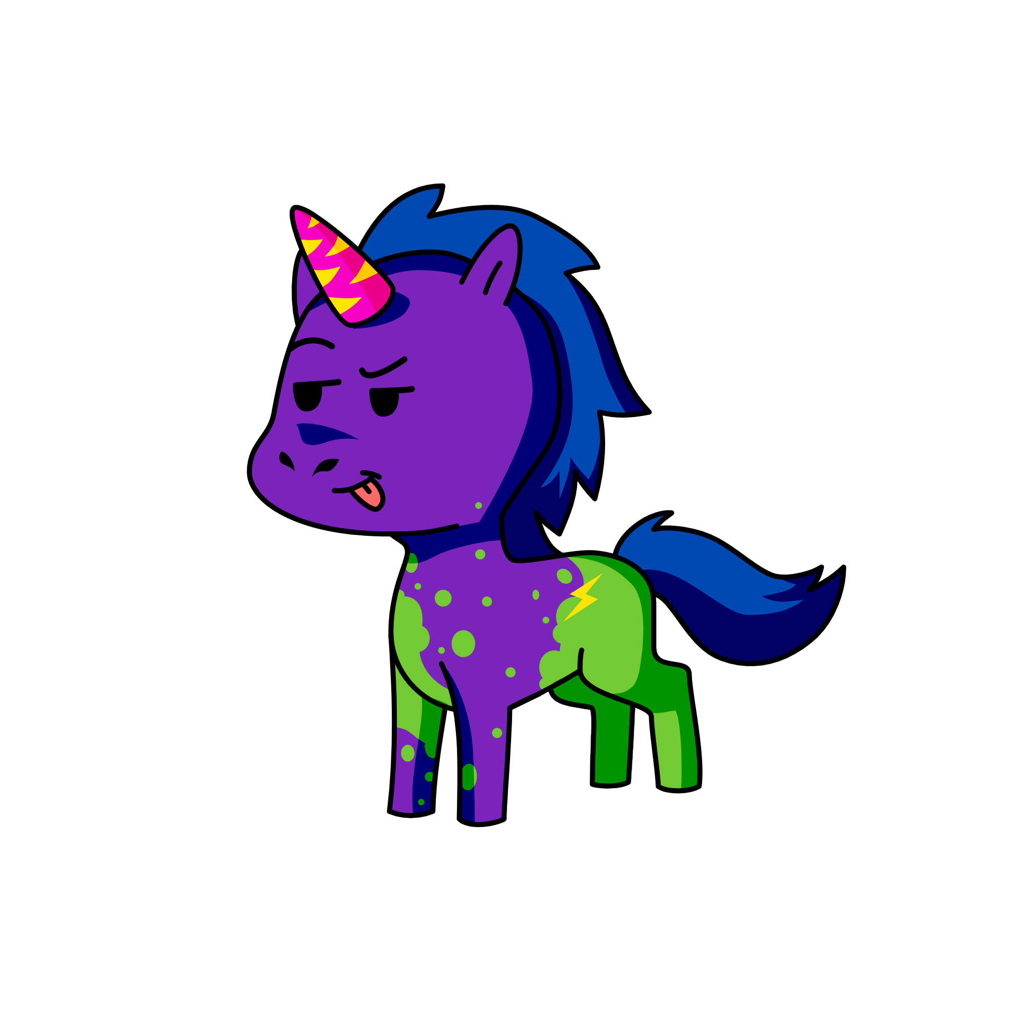 retro, the unicorn