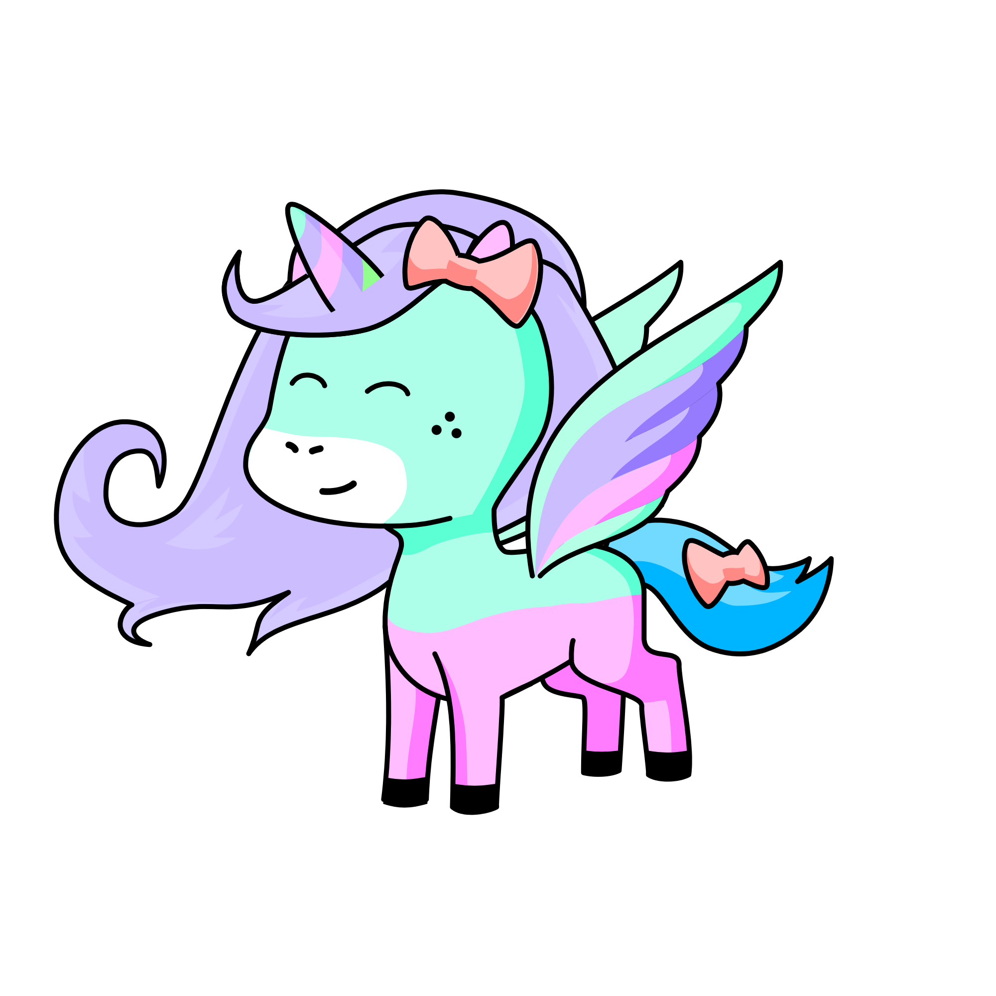 Pastel unicorn, the unicorn