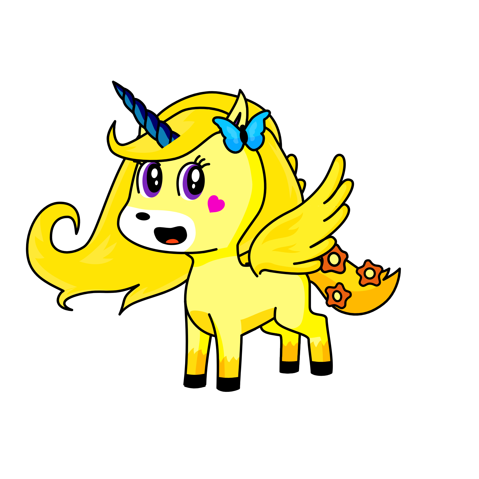Ninfa de los bosques, the unicorn