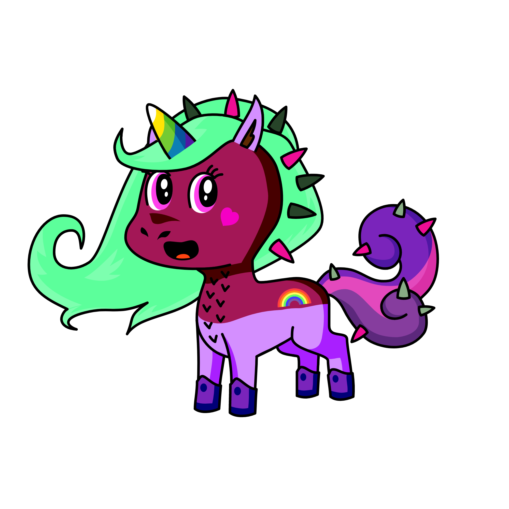 b, the unicorn