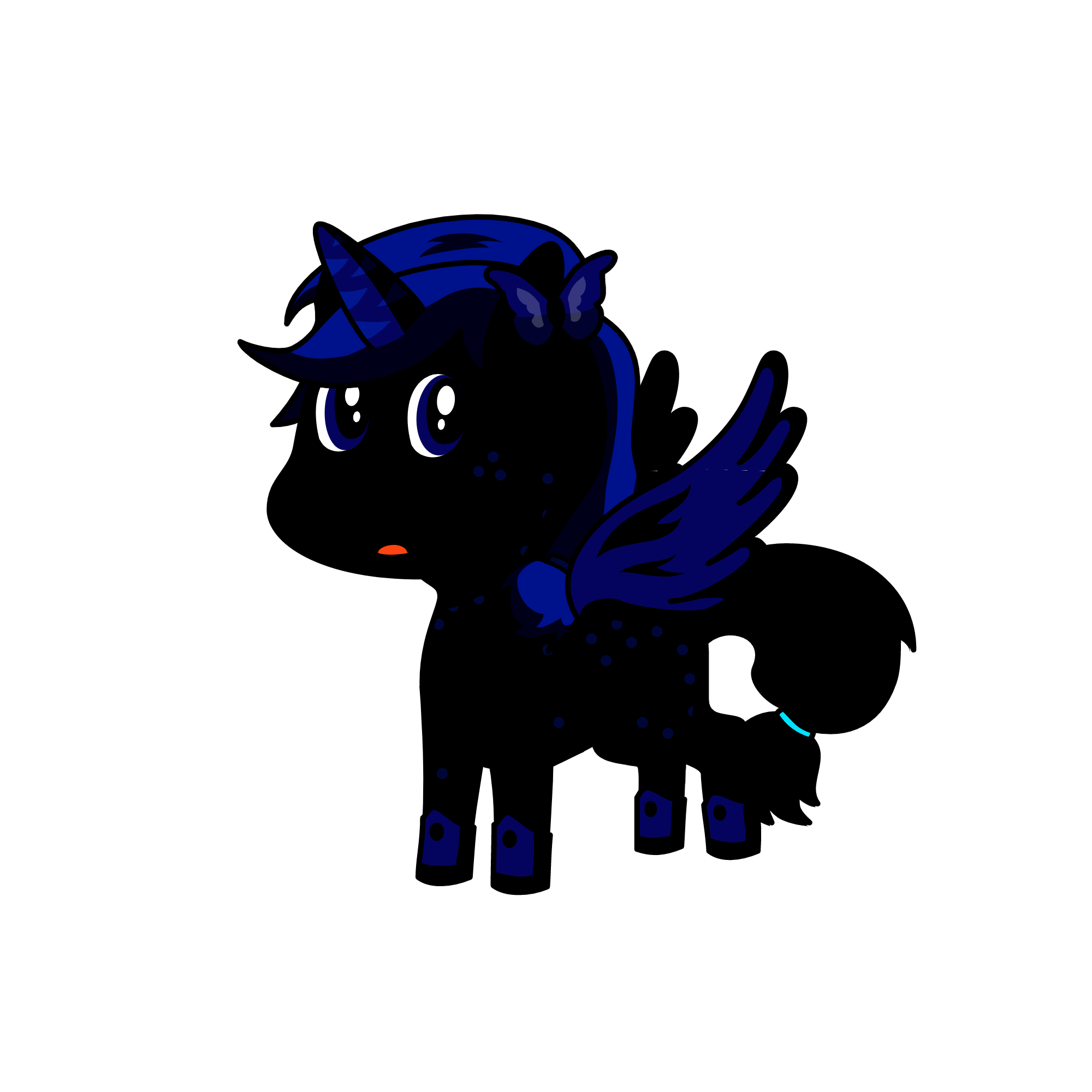 Luna the Dark Angel, the unicorn