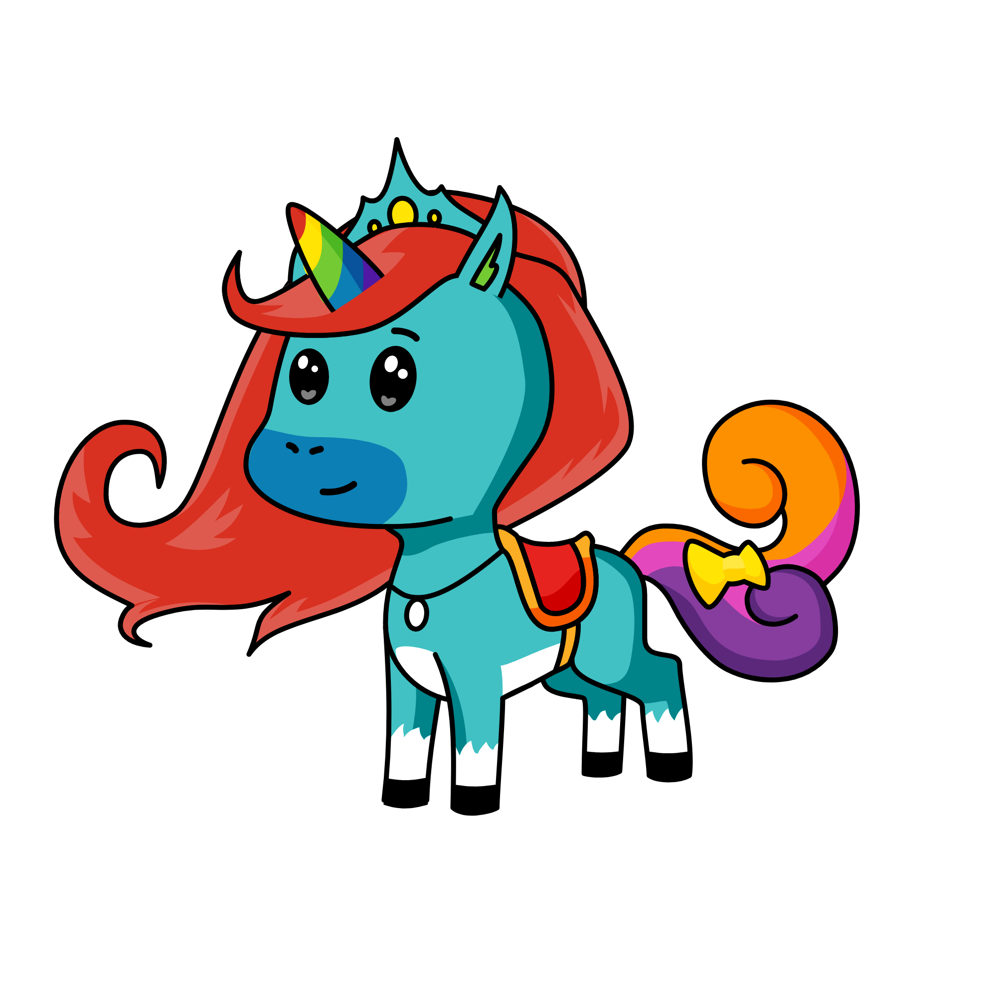 Bluey, the unicorn
