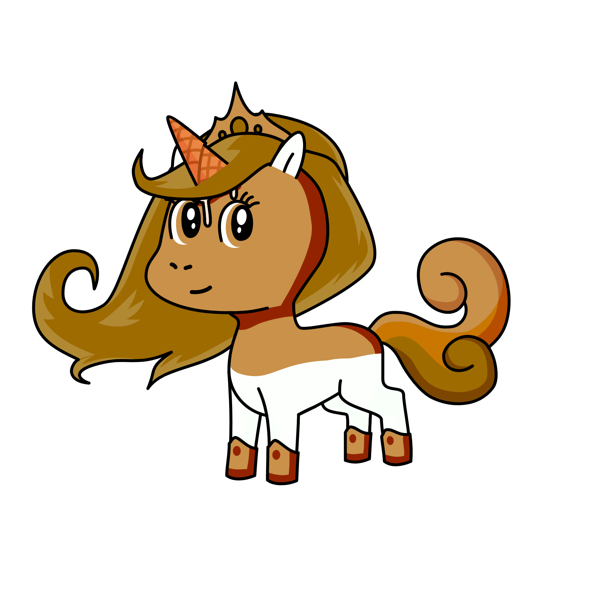 princess-chocolate and vanilla ice cream, the unicorn
