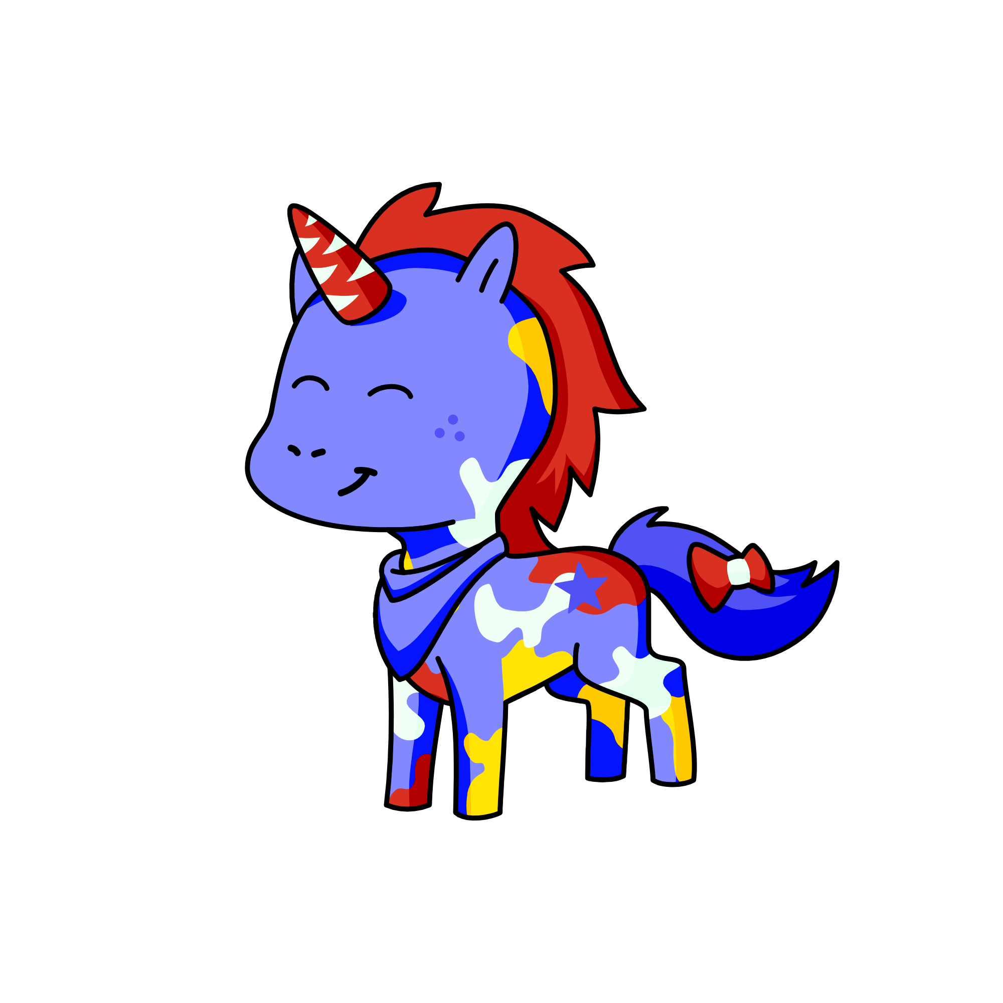 🌊🐟 flippy 🎀⭐, the unicorn