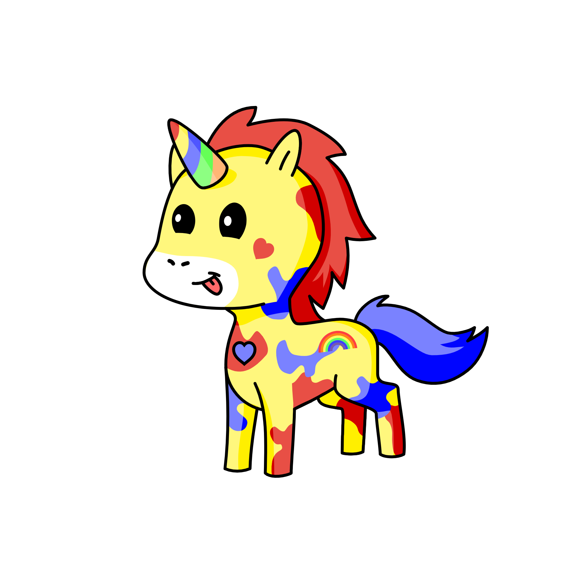 🌈🧸 primary ❤️⭐, the unicorn