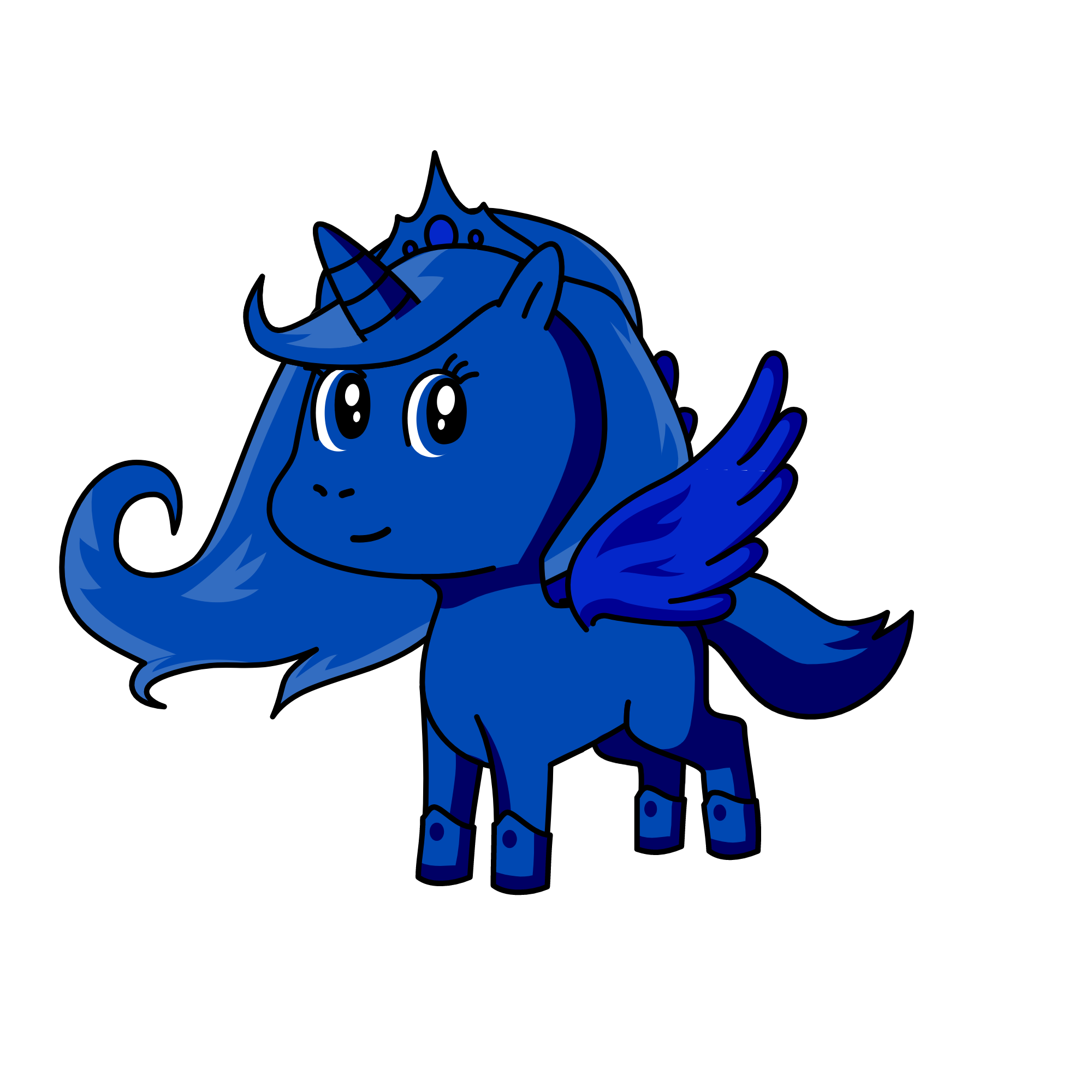 BLUEY, the unicorn