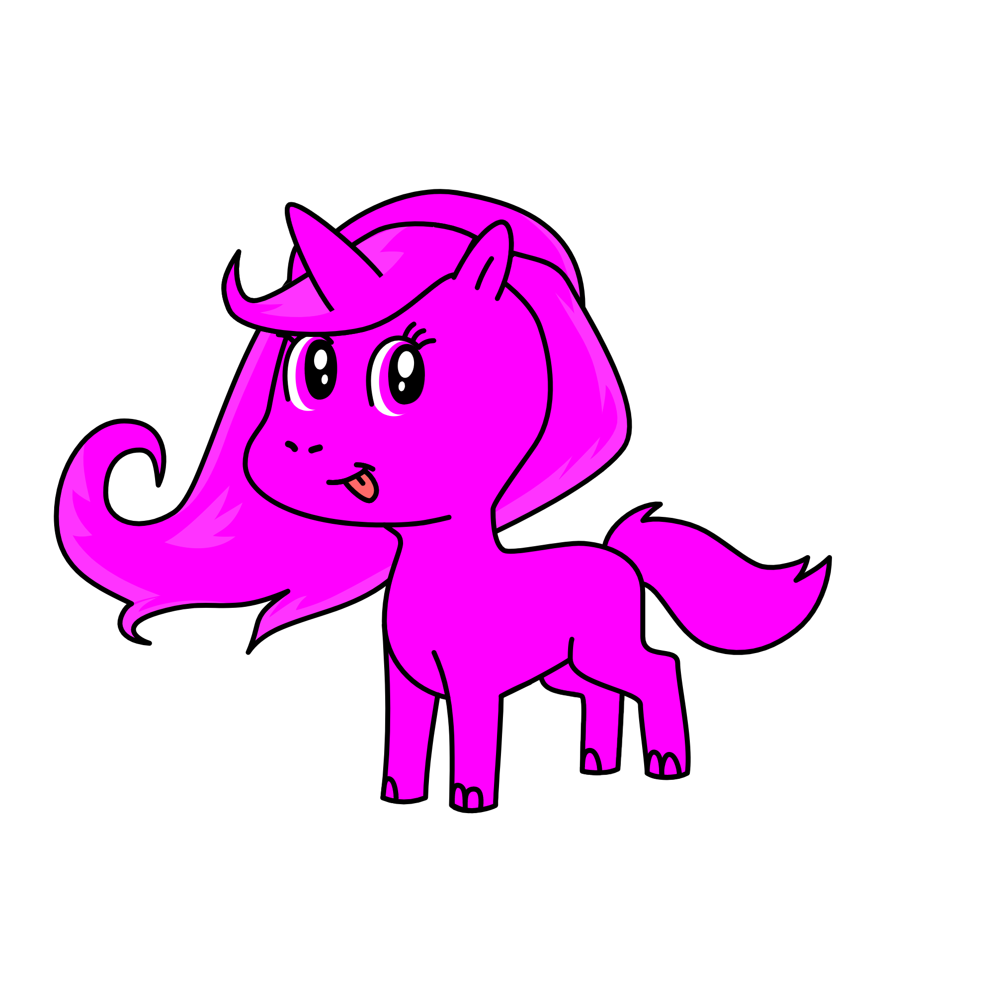 pink, the unicorn