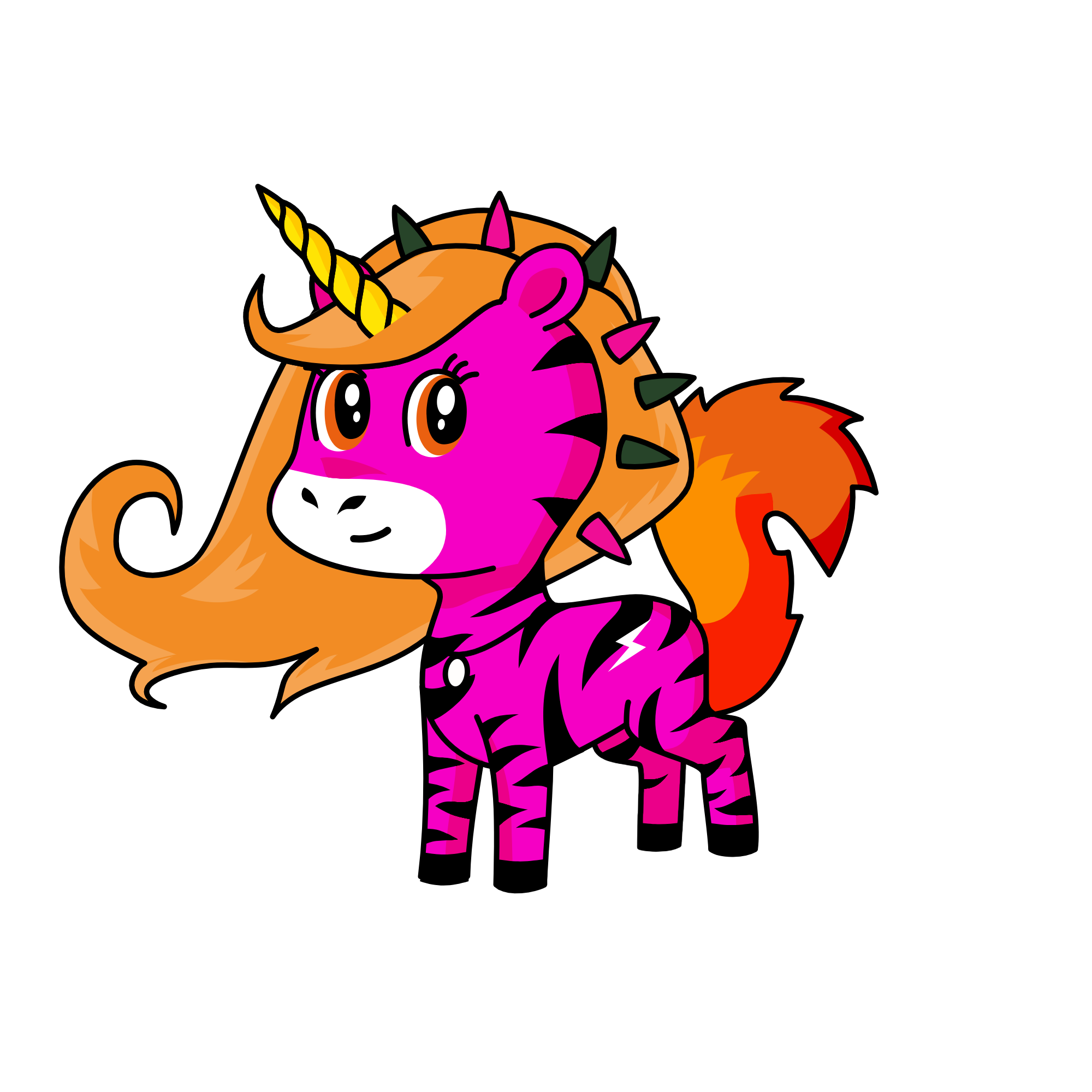 tiger, the unicorn