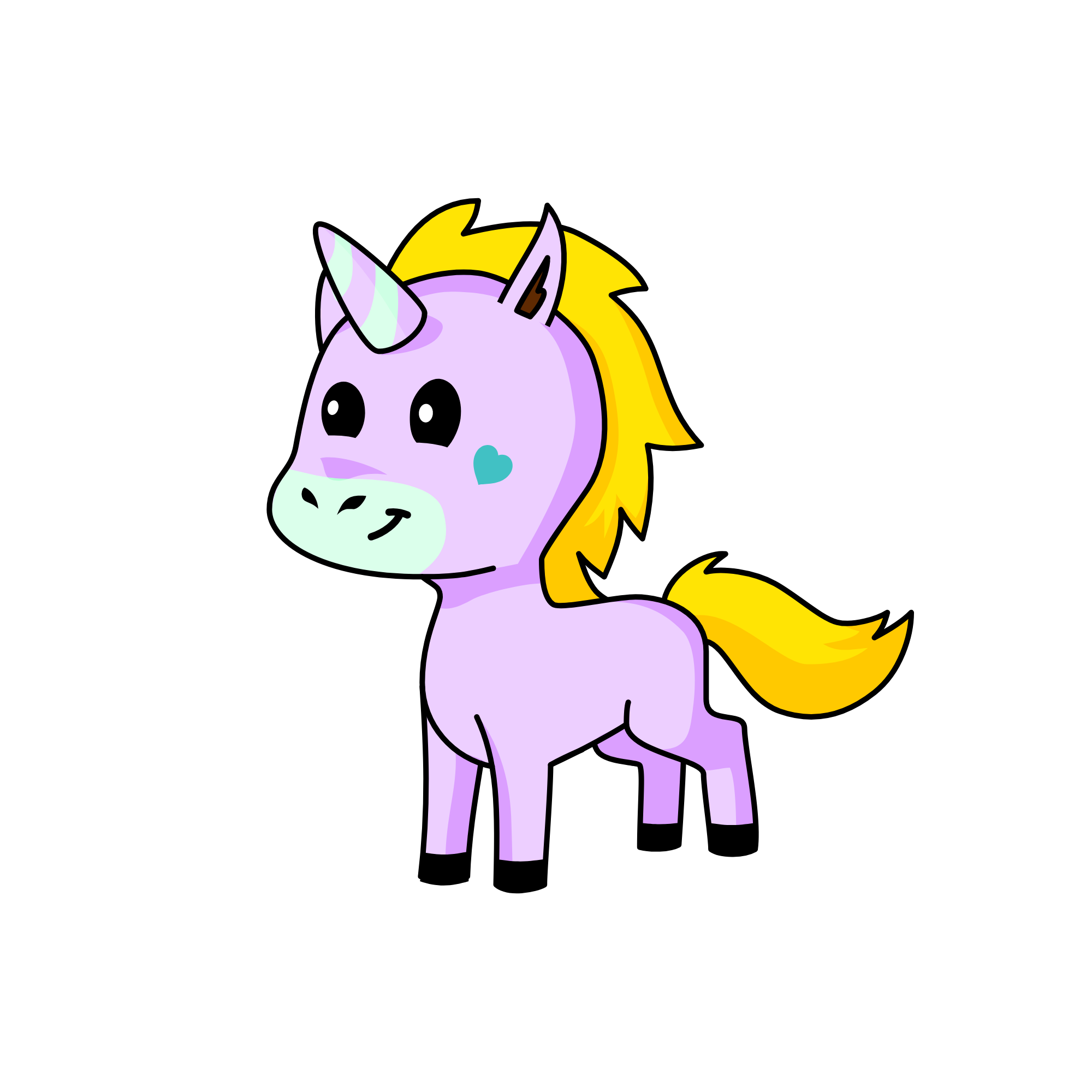 unicorns pink, the unicorn