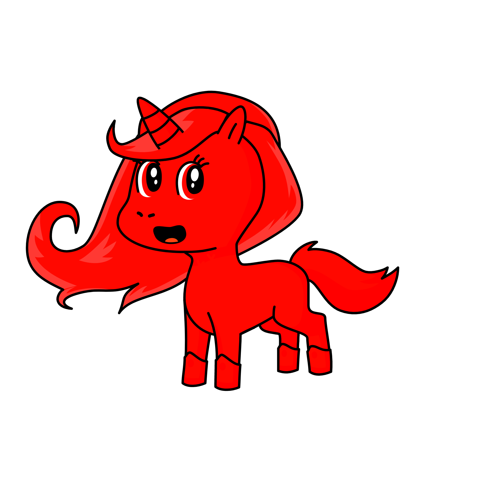 RED PONY, the unicorn