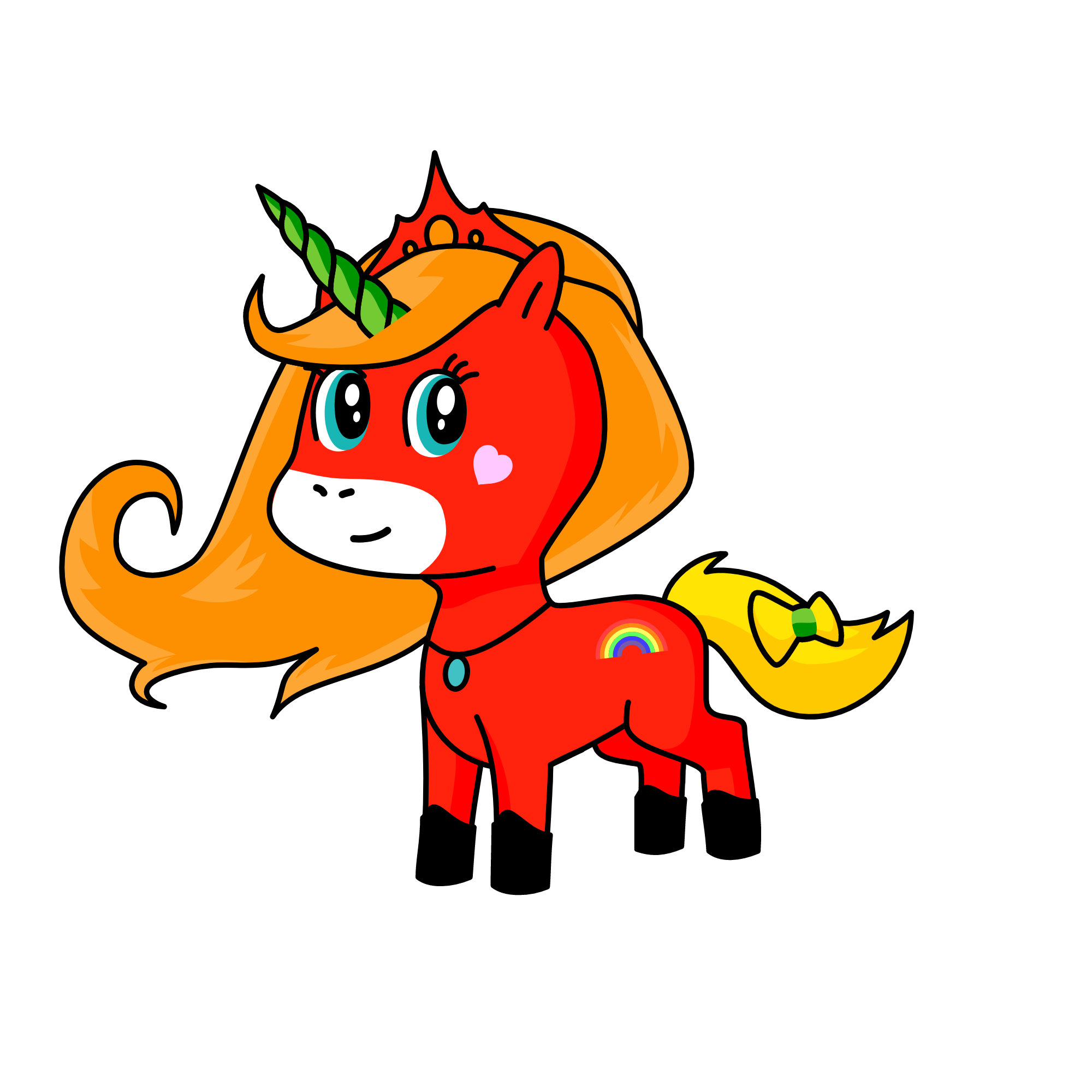 Rainbow, the unicorn