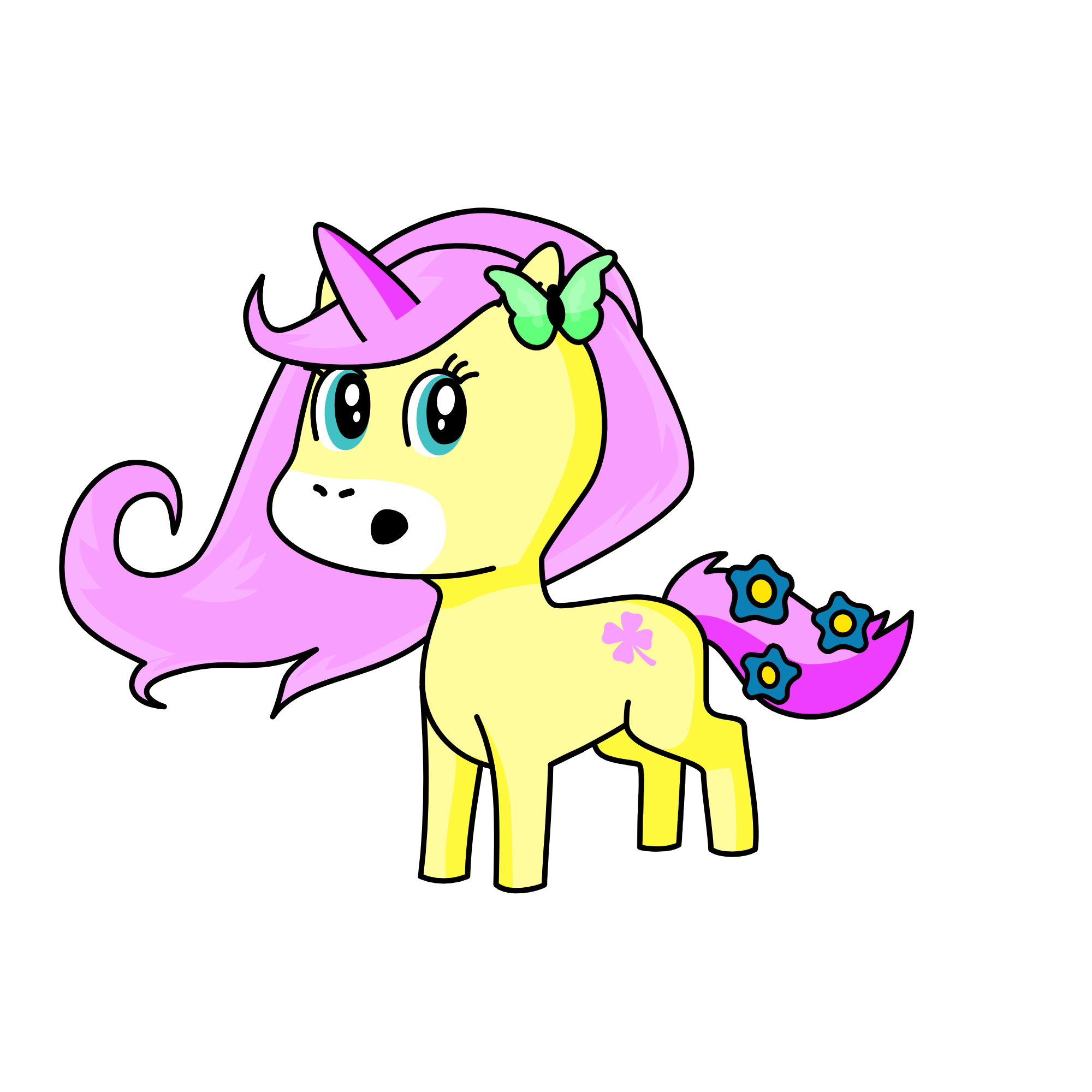 Fluttershy, the unicorn