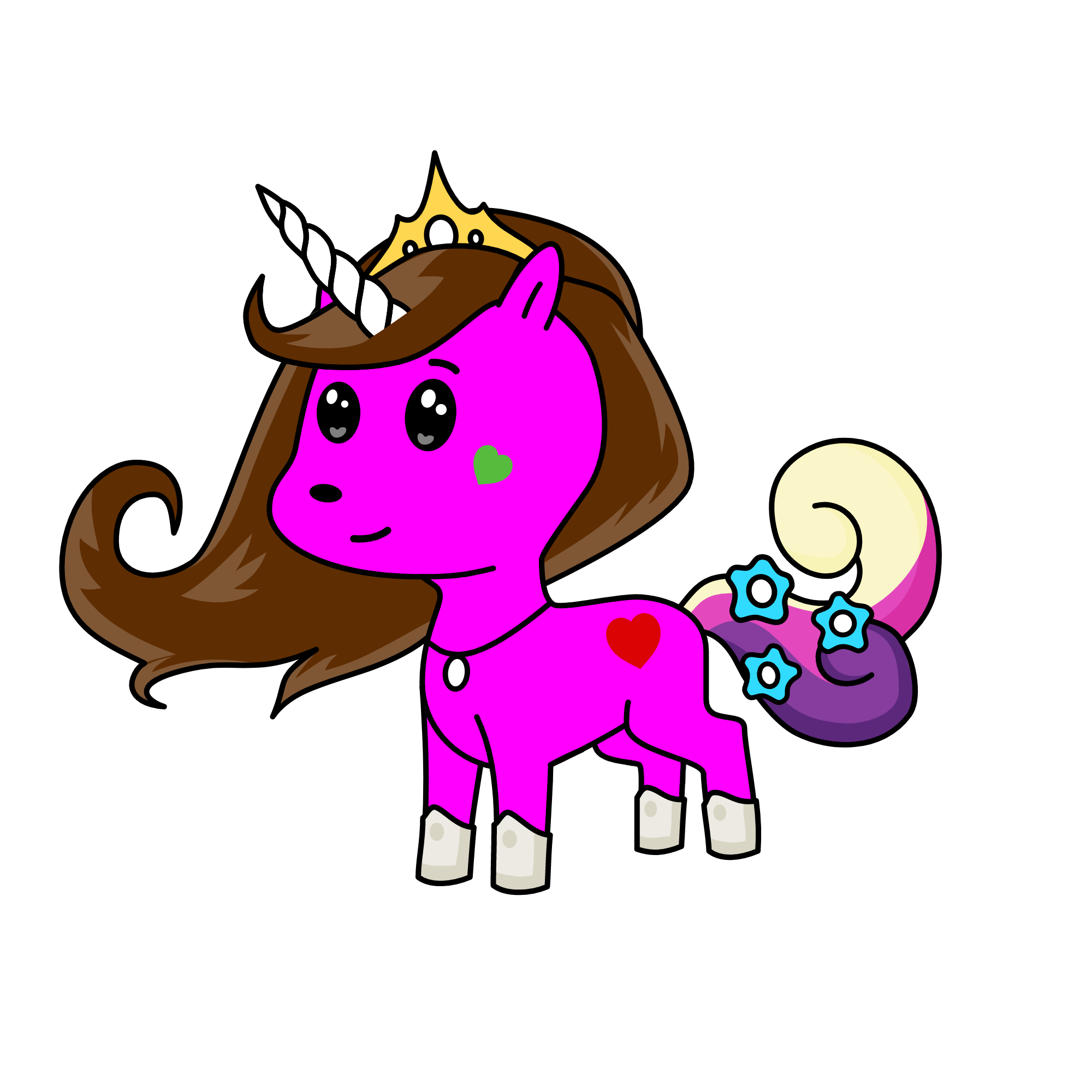Queen shiny, the unicorn