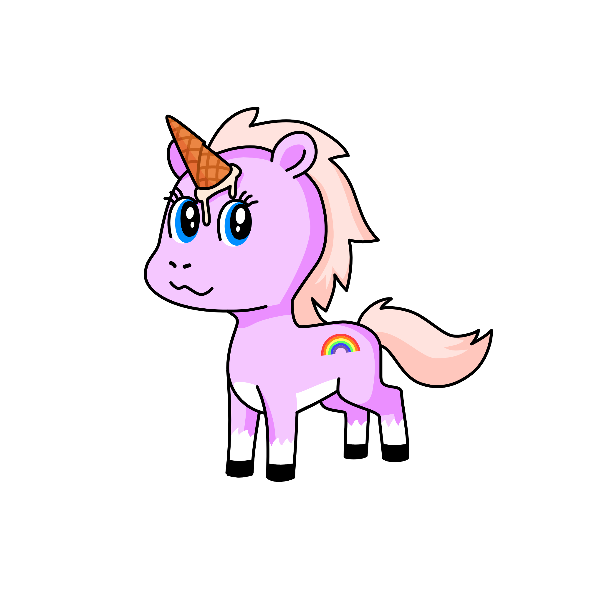 strawberry icecream, the unicorn