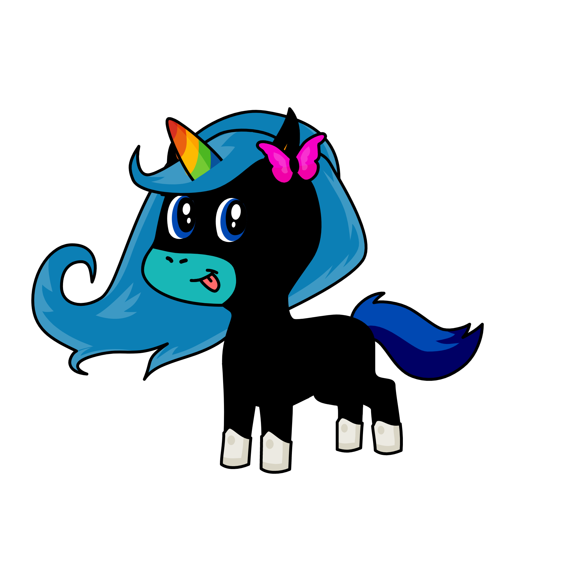 blacky, the unicorn