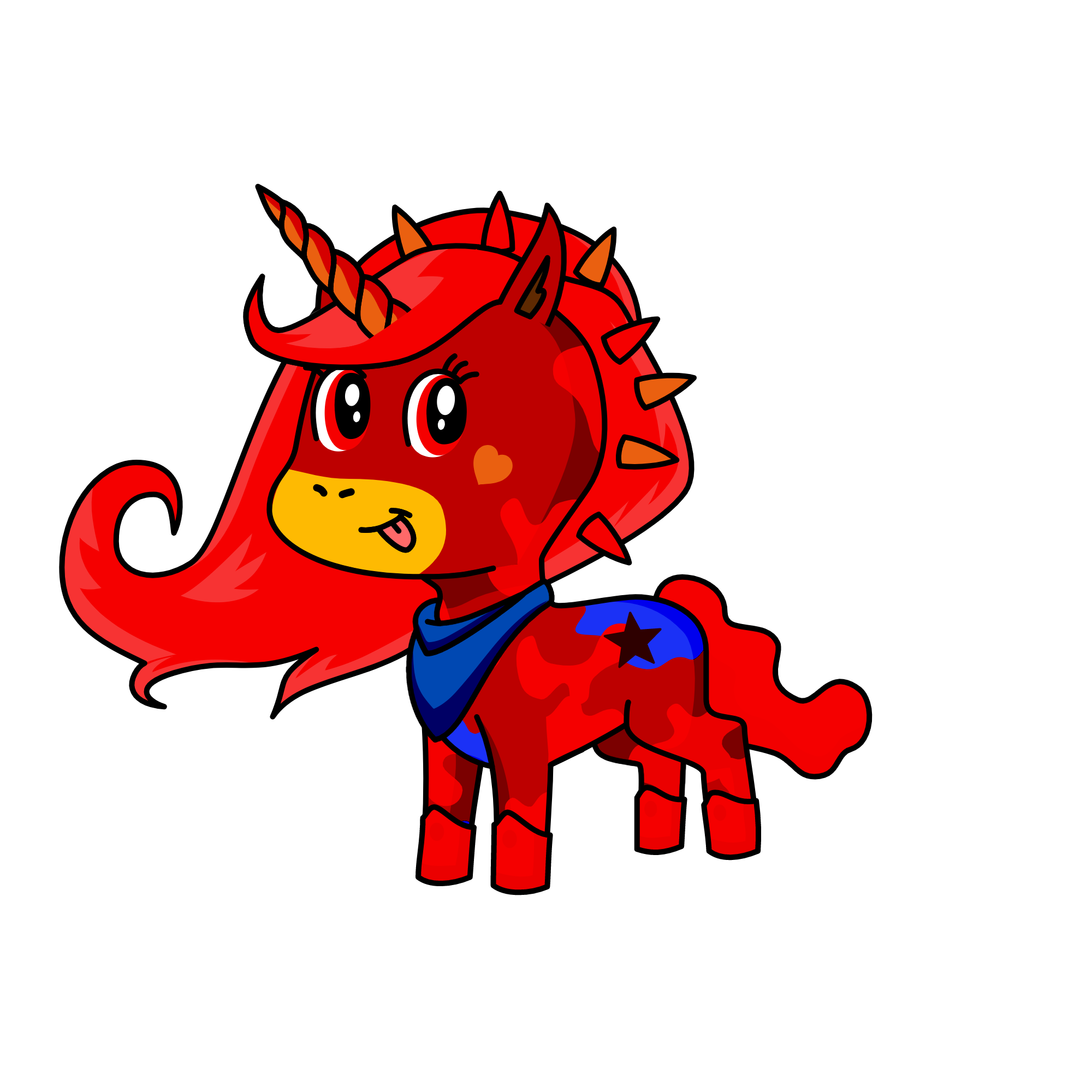 red_night_Sky, the unicorn