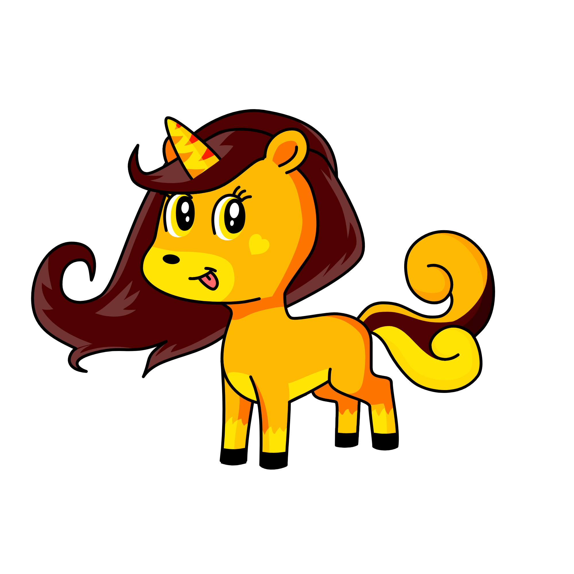 gold, the unicorn