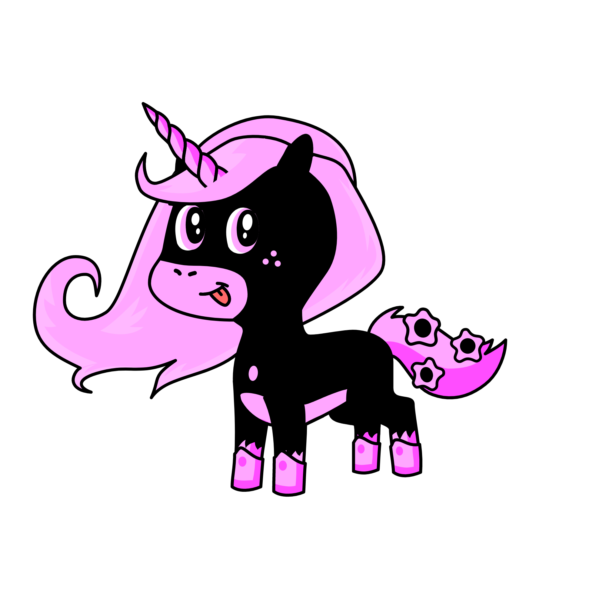 pink-shadow, the unicorn