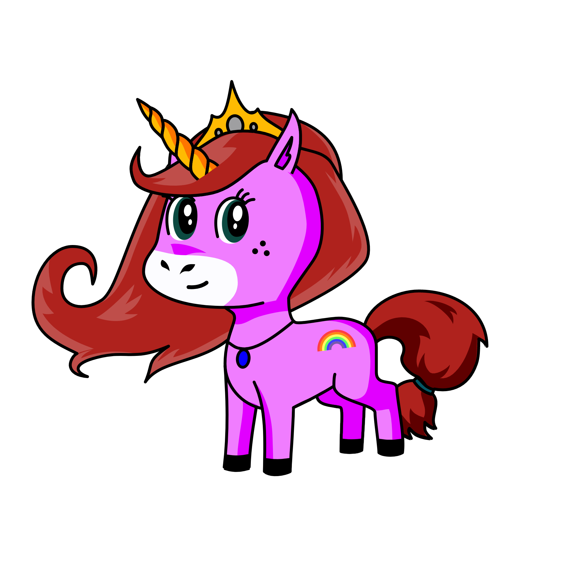 Goldy, the unicorn