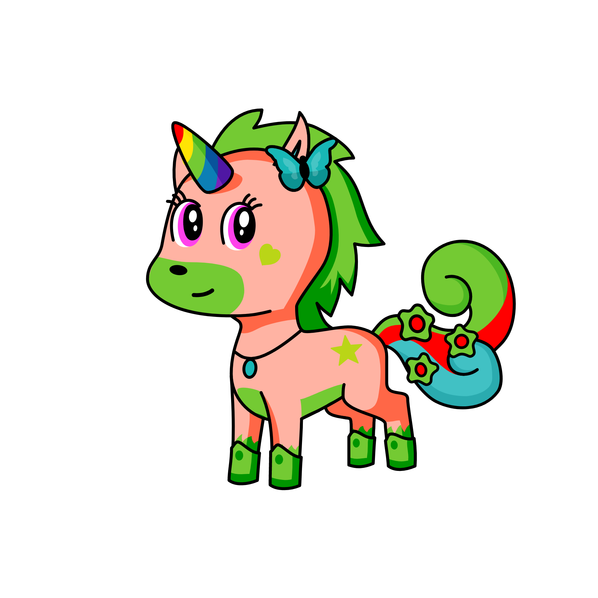 Cute , the unicorn