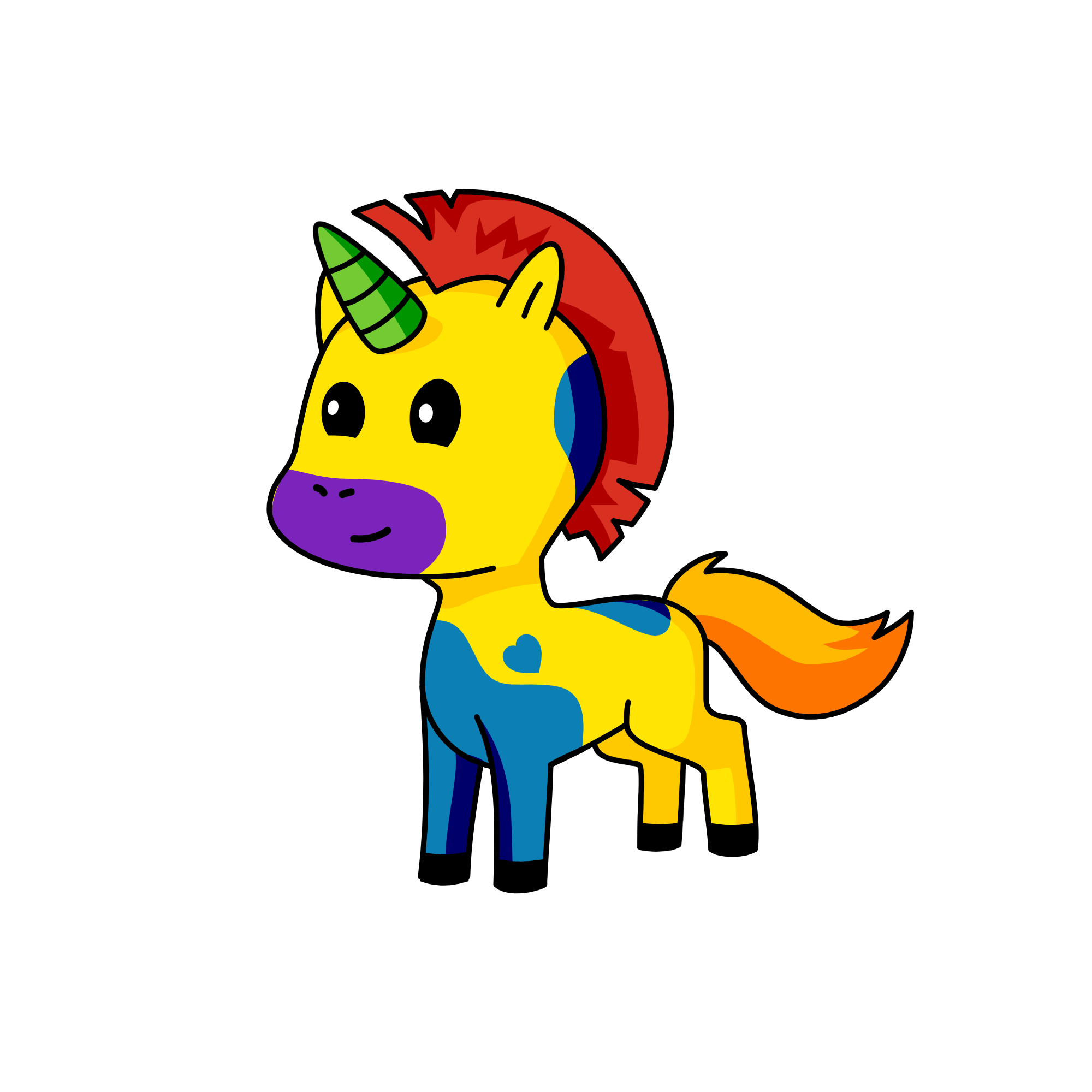 RAINBOW UNI, the unicorn