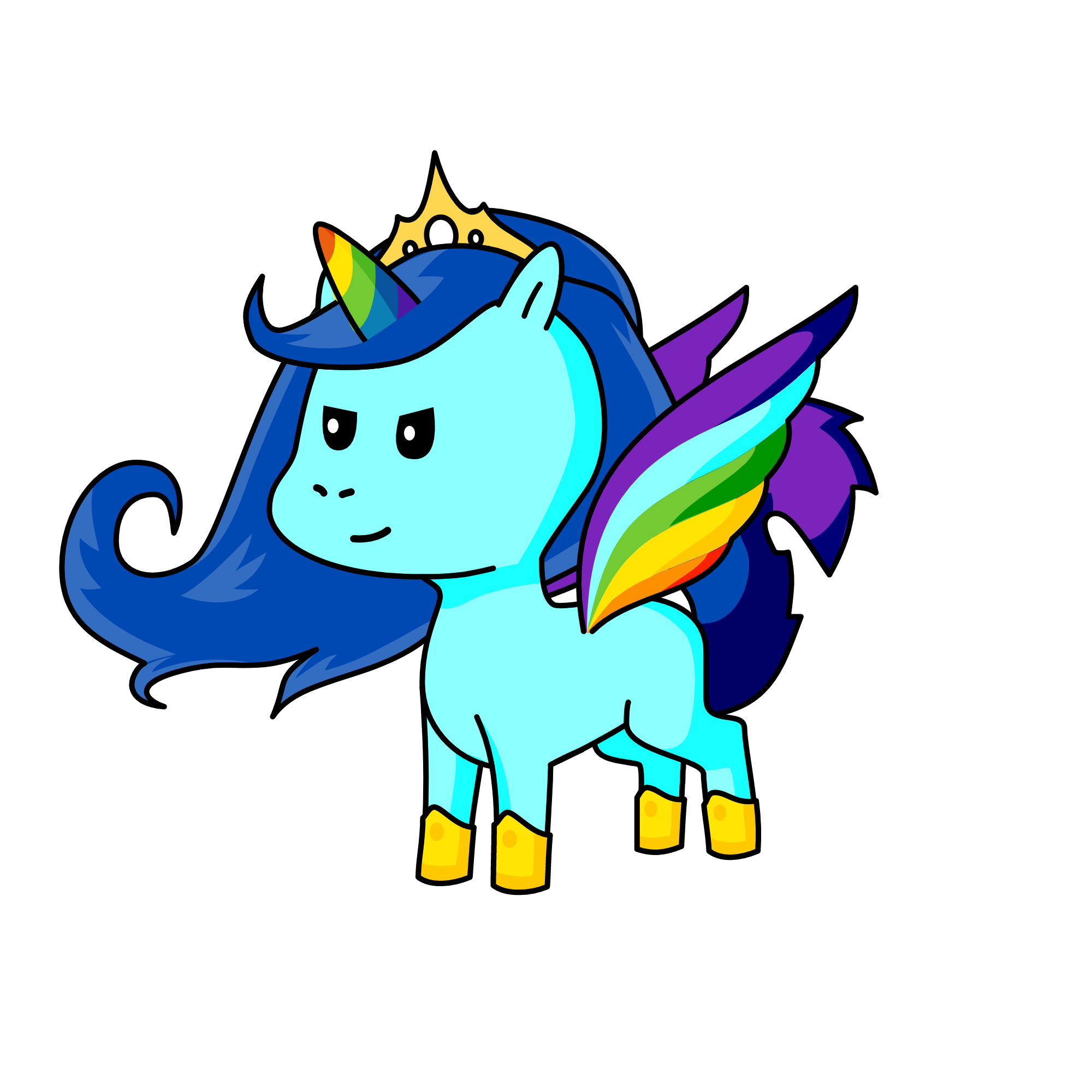 Princess Rainbow Dash, the unicorn