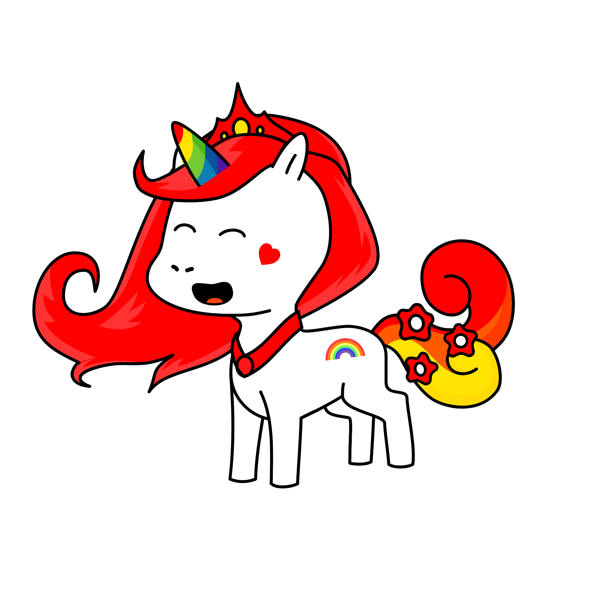 Rainbow Princess, the unicorn