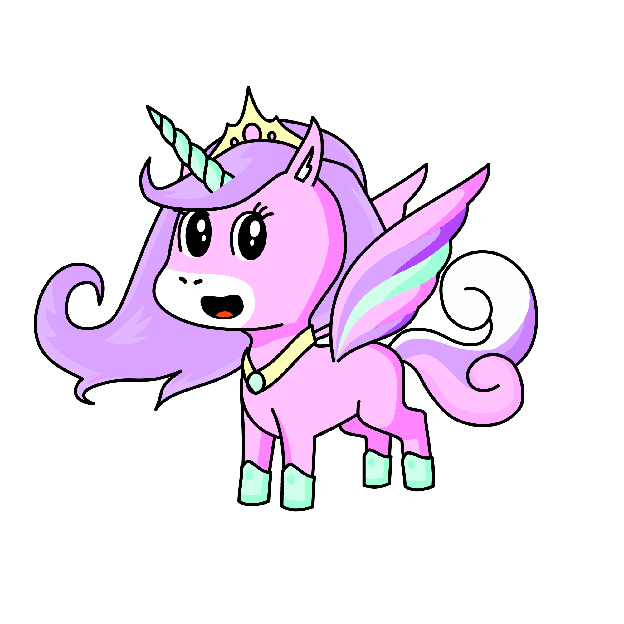 Pastel Uni , the unicorn