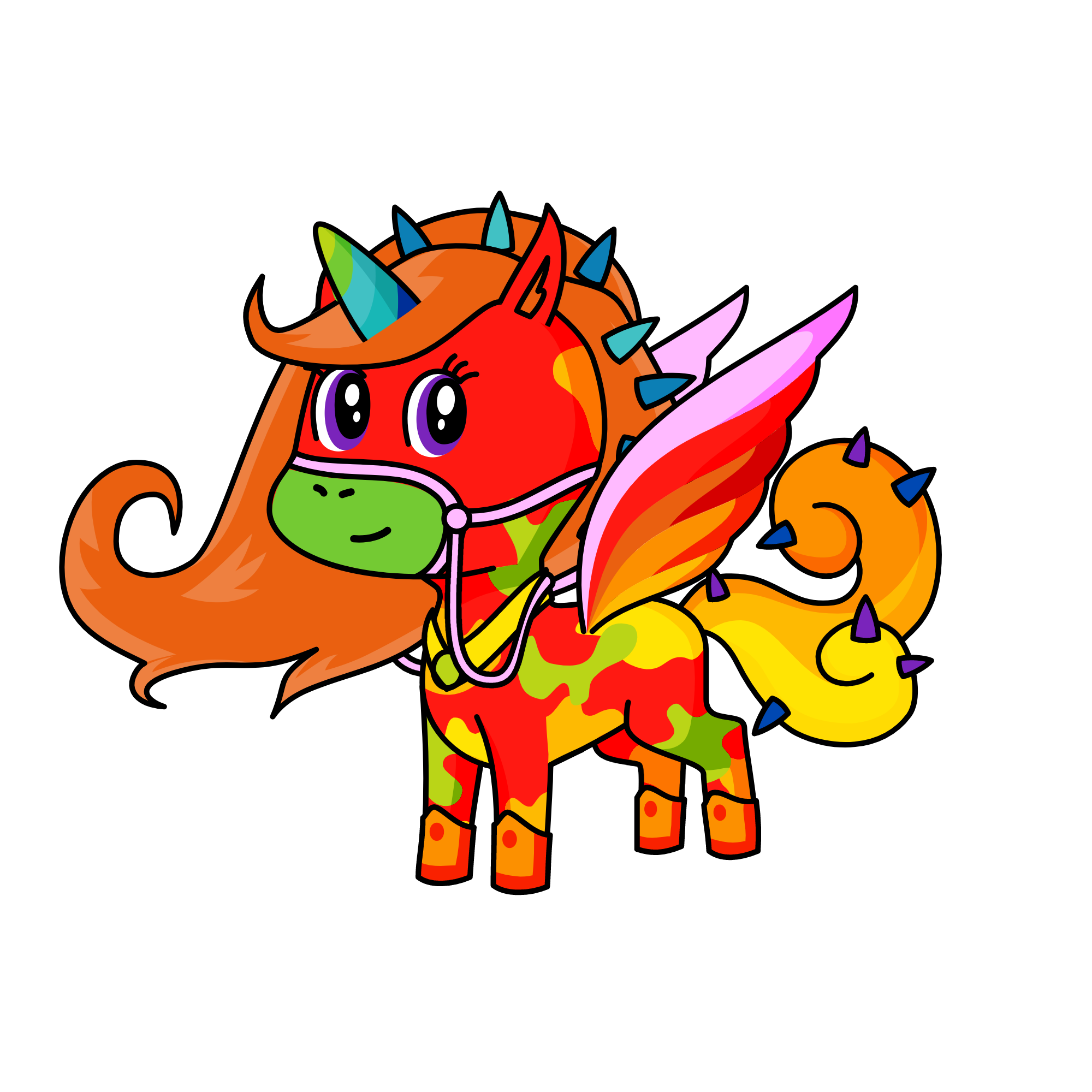 I MADE THIS IS THE ODER OF THE RAINBOW😂, the unicorn