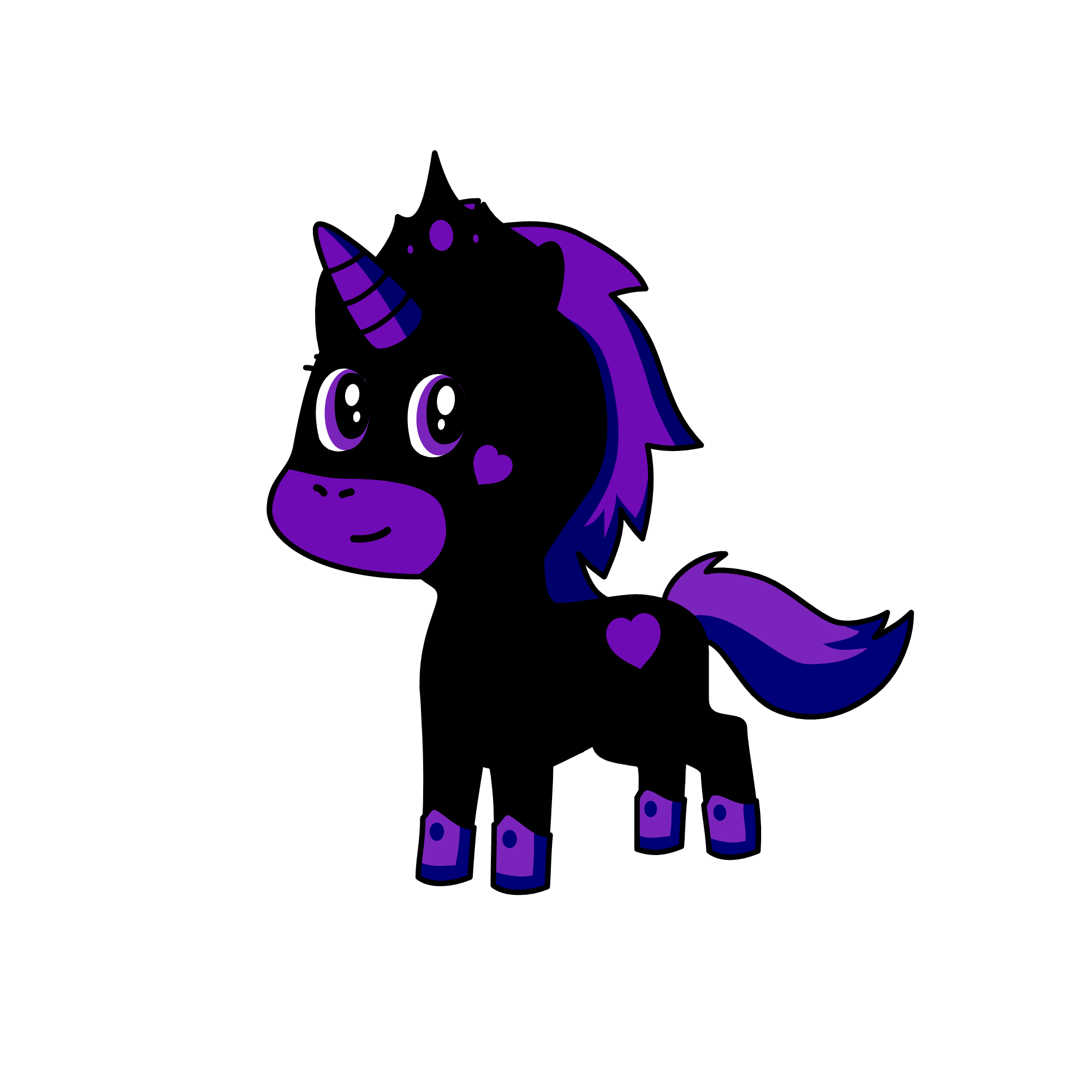 Raquell Princess of Darkness, the unicorn