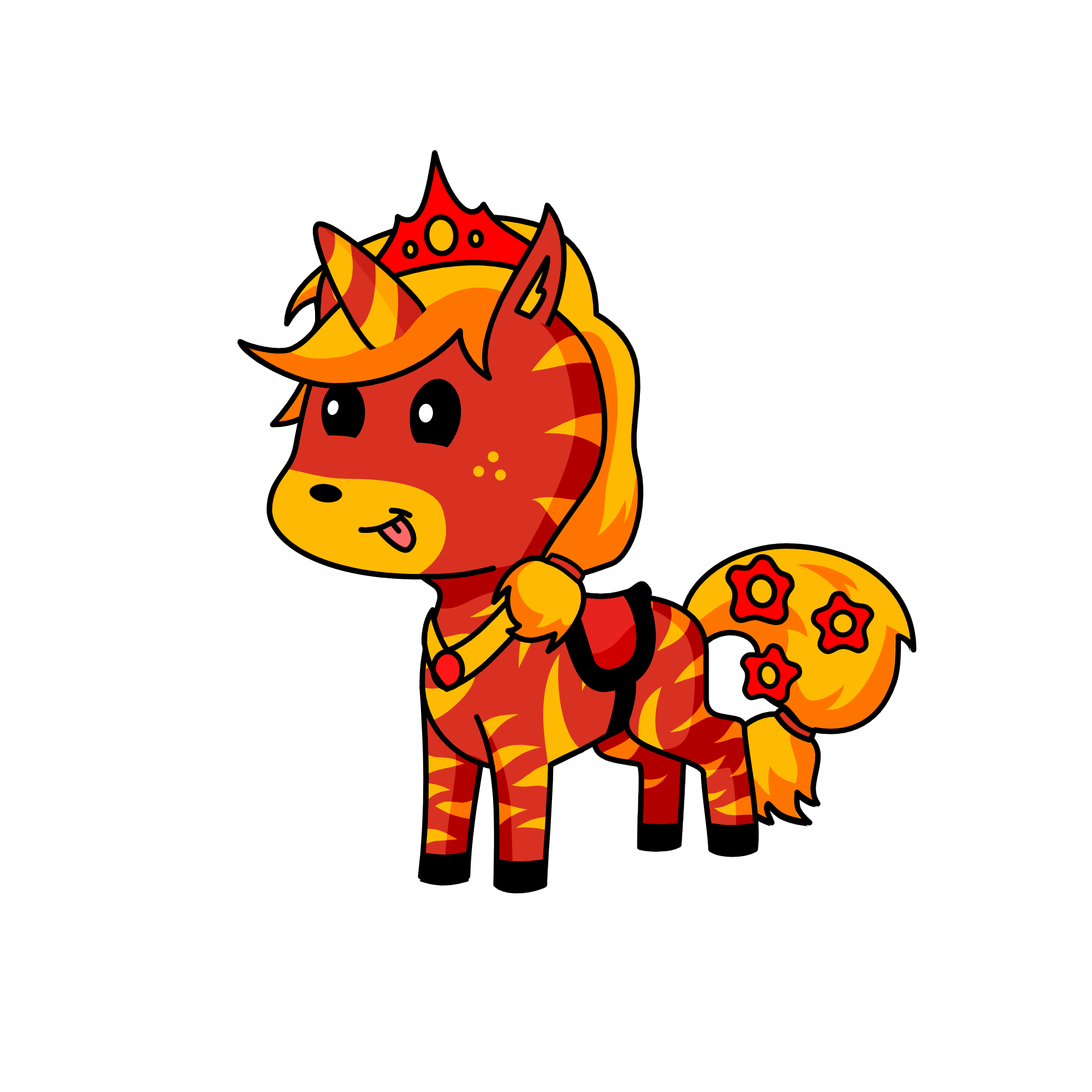 Fire Queen, the unicorn