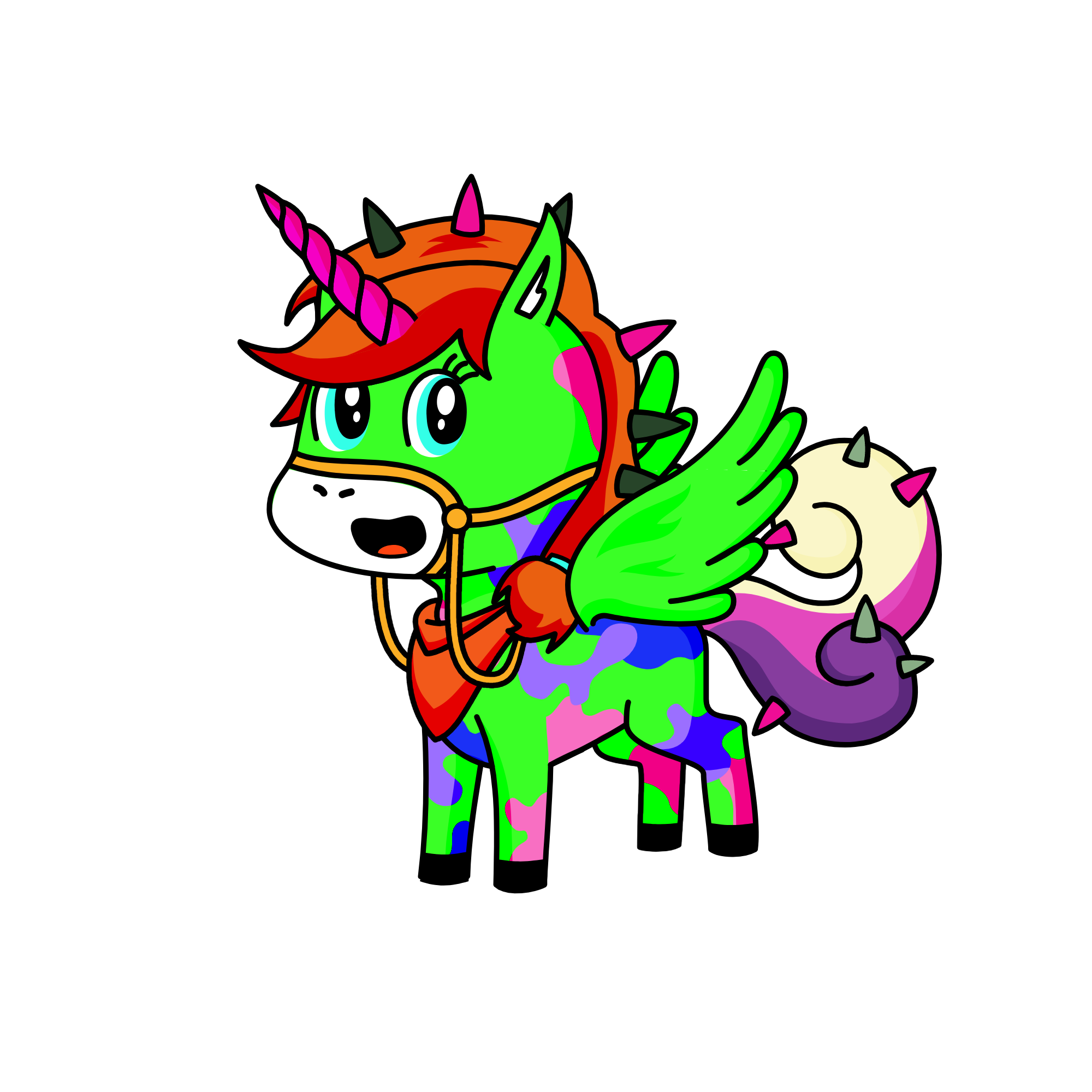 Princess Cute yet scary, the unicorn
