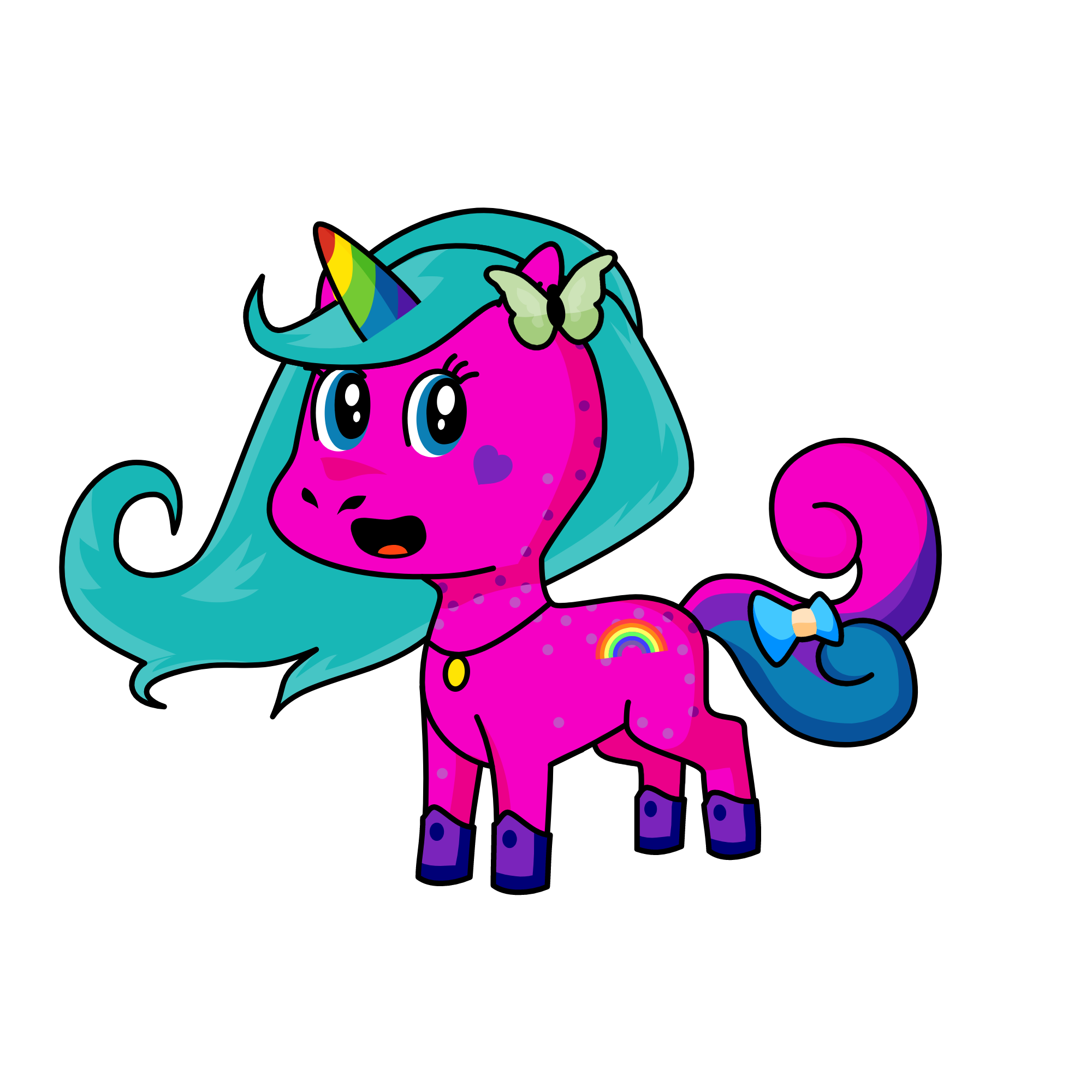 pink, the unicorn
