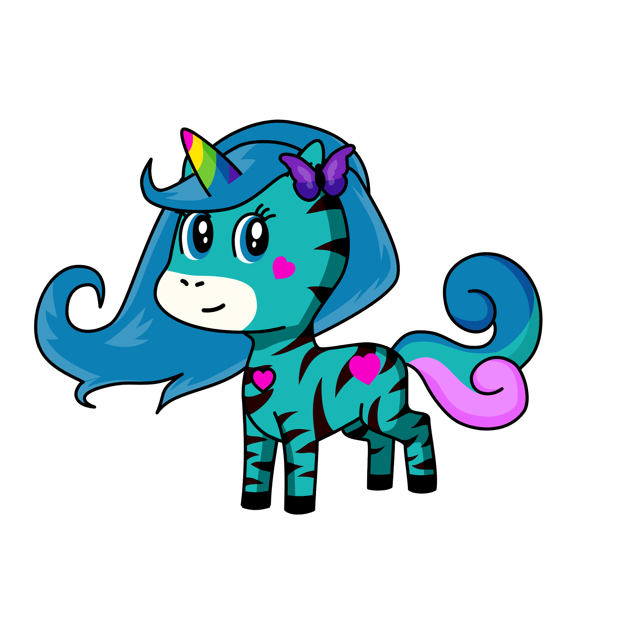zebra, the unicorn