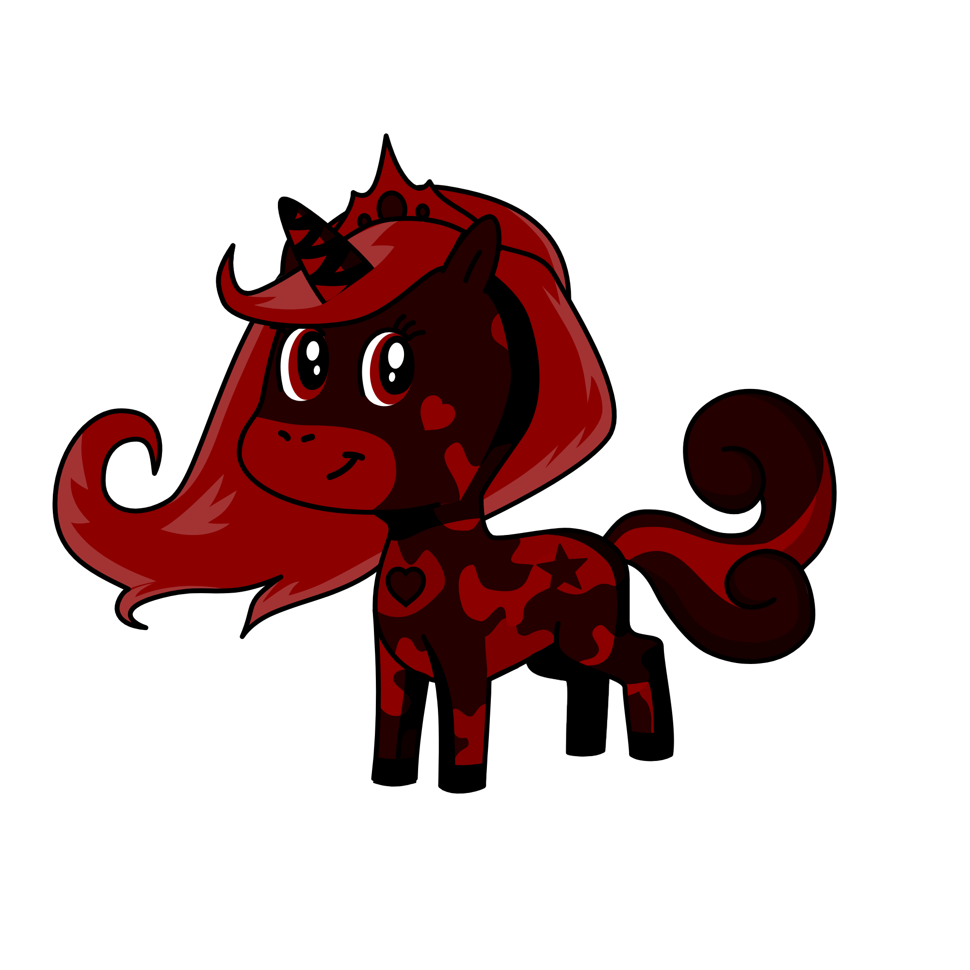 Queen evil, the unicorn
