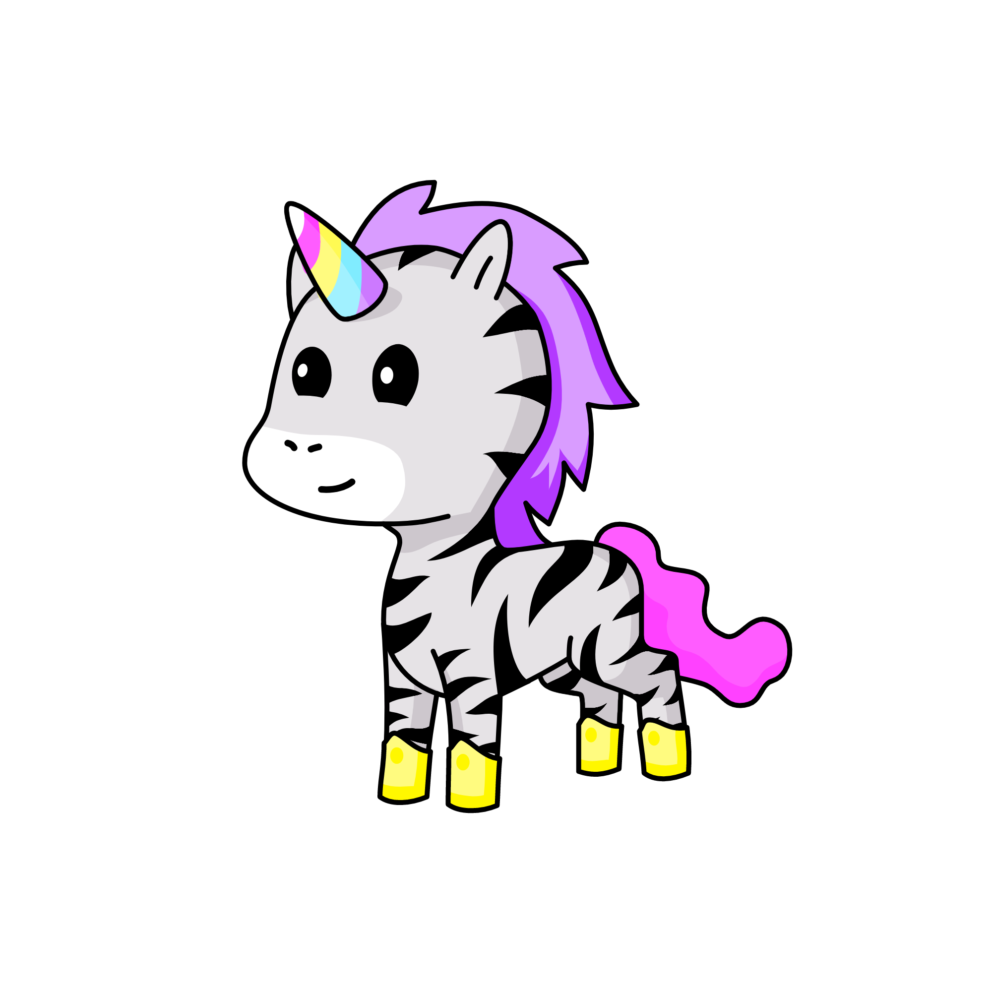 zebra, the unicorn