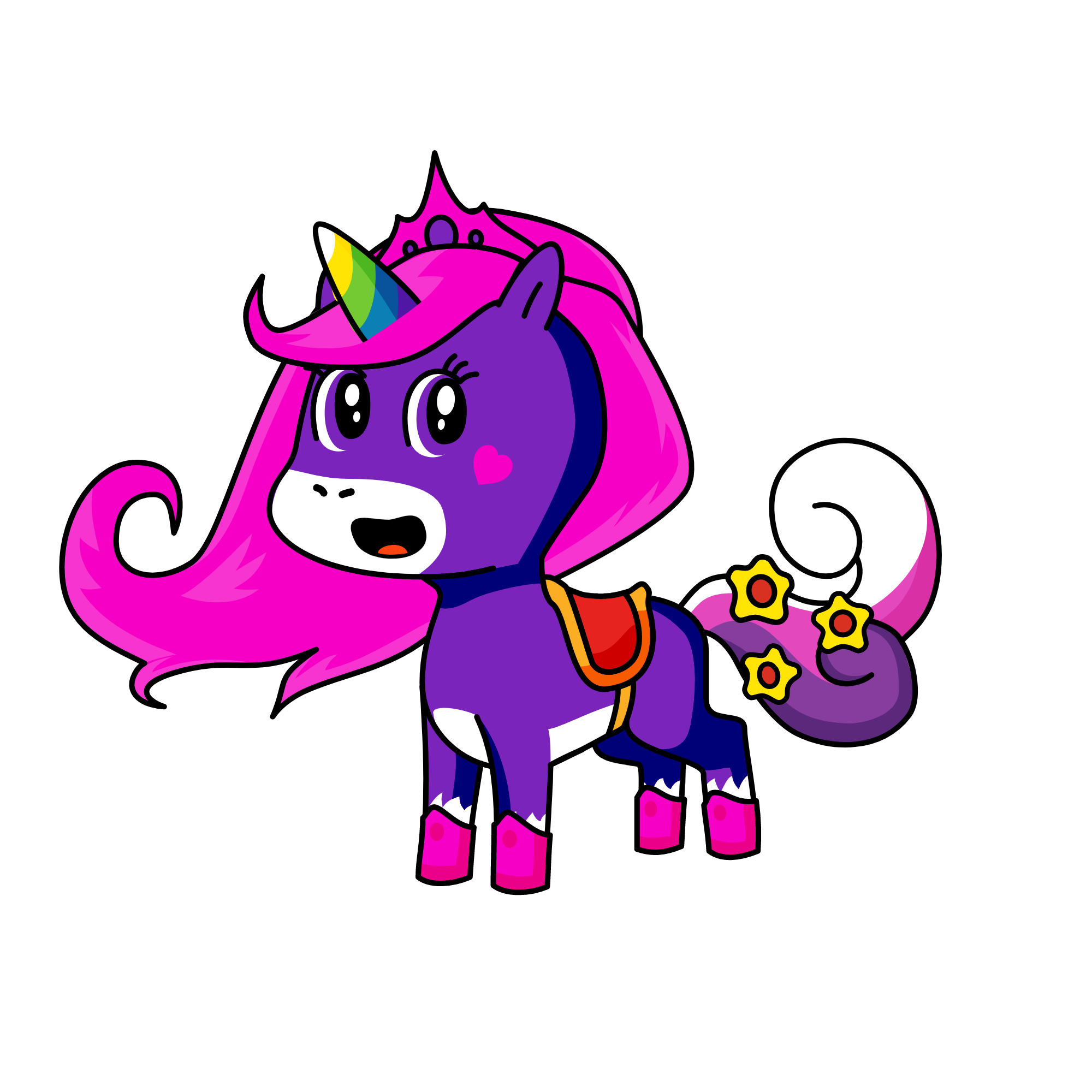 Golden, the unicorn