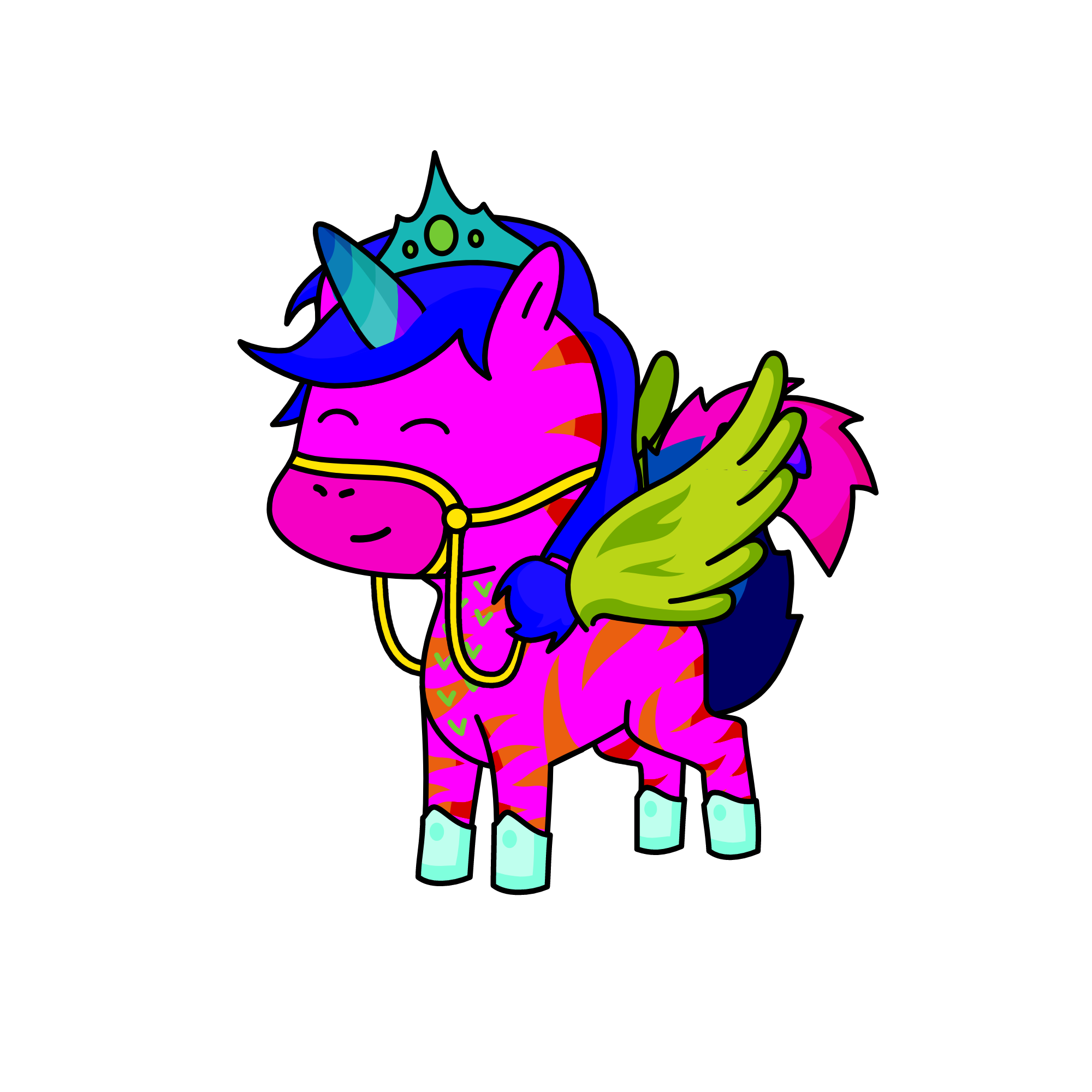 Princesses, the unicorn