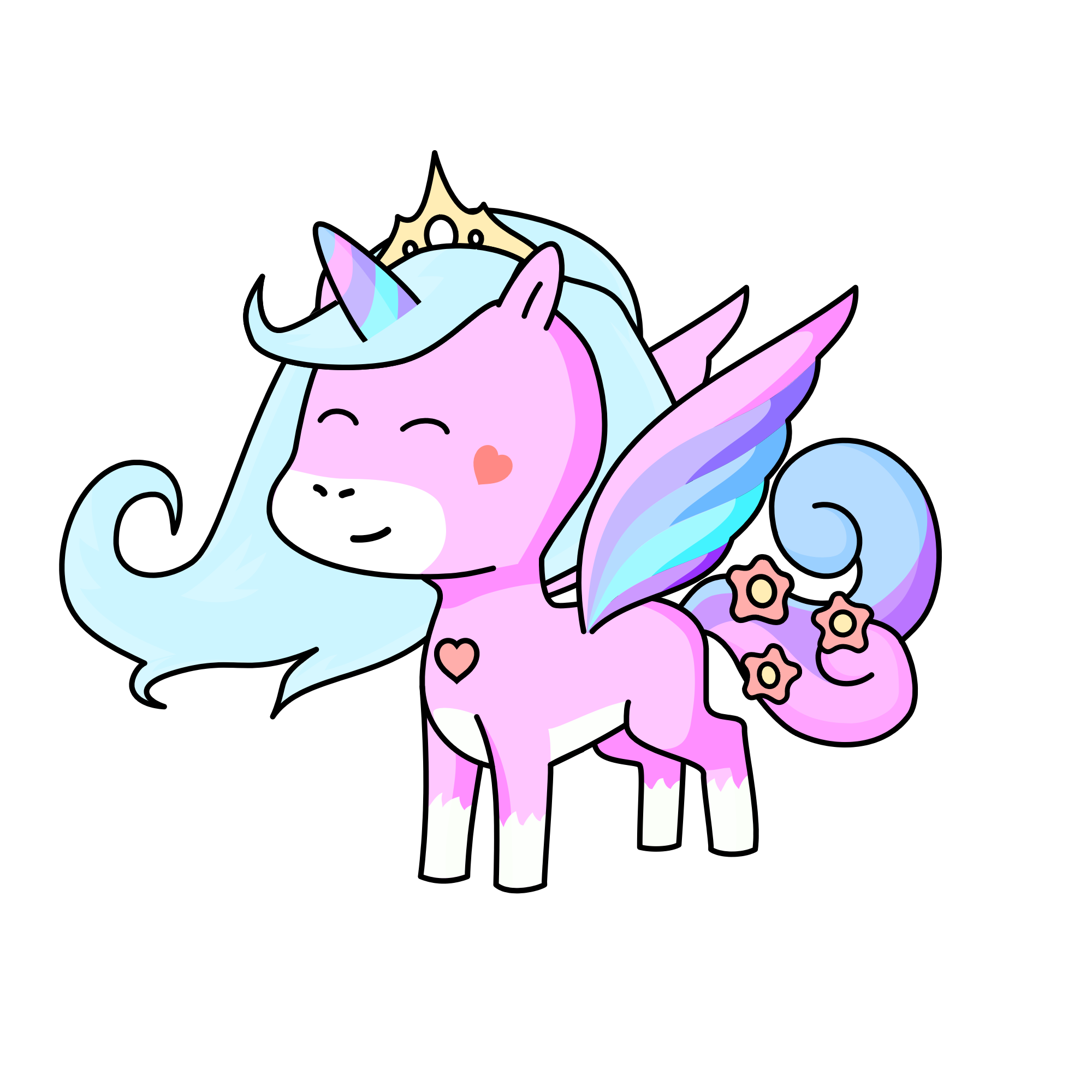 Pastel cat unicorn, the unicorn