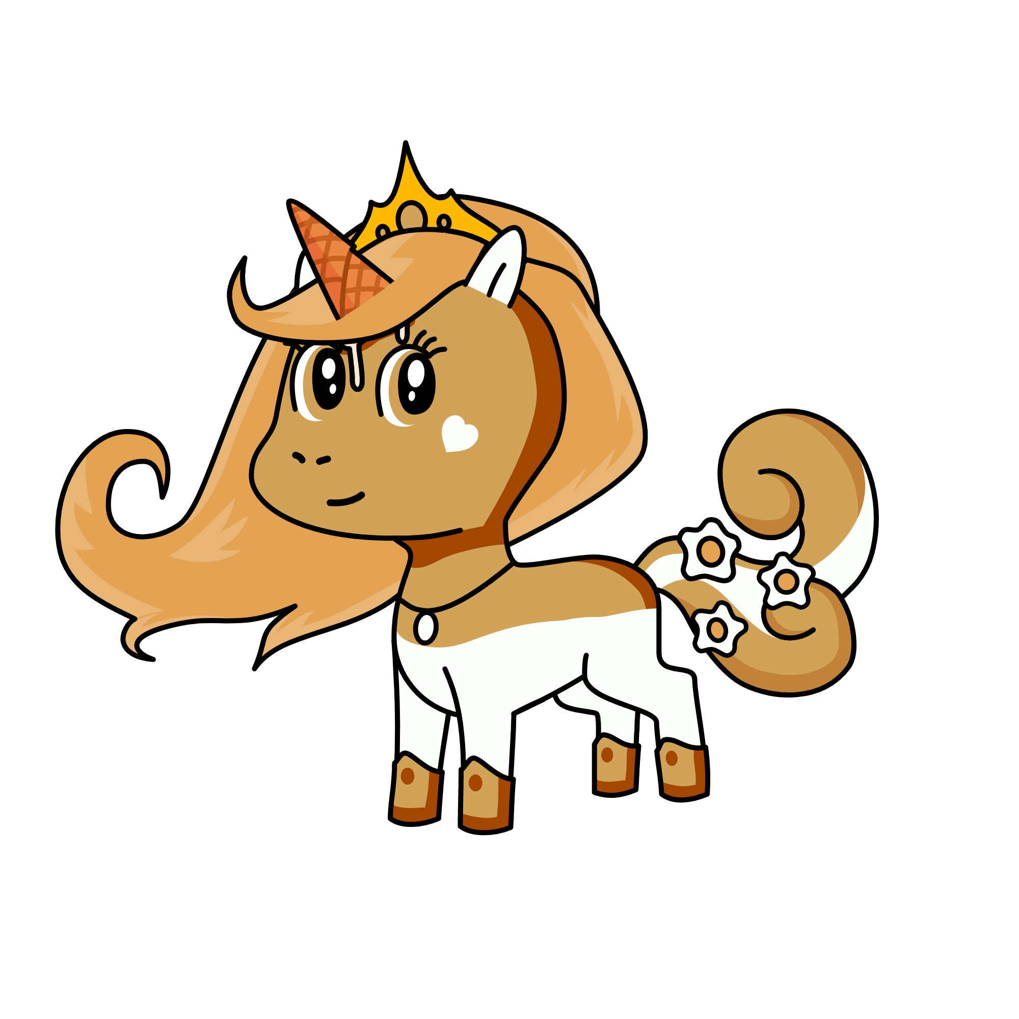princess chocolate and vanilla ice-cream, the unicorn